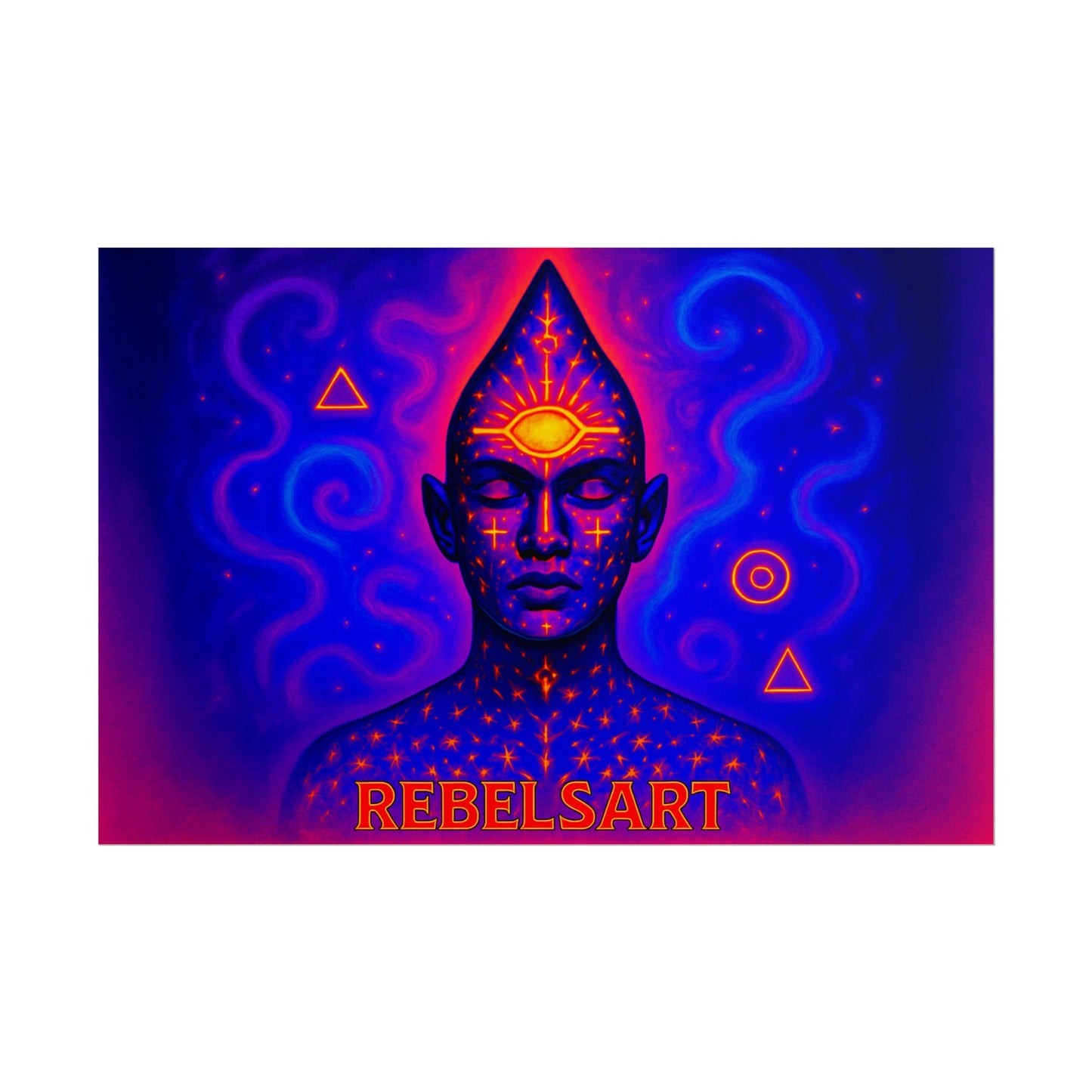 Spiritual Rebellion Art Print - Vibrant Psychedelic Wall Decor