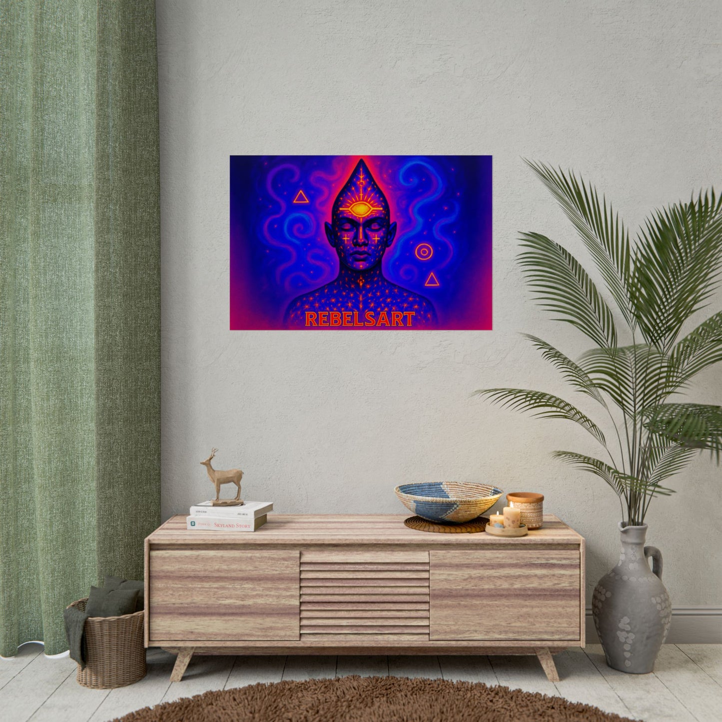 Spiritual Rebellion Art Print - Vibrant Psychedelic Wall Decor