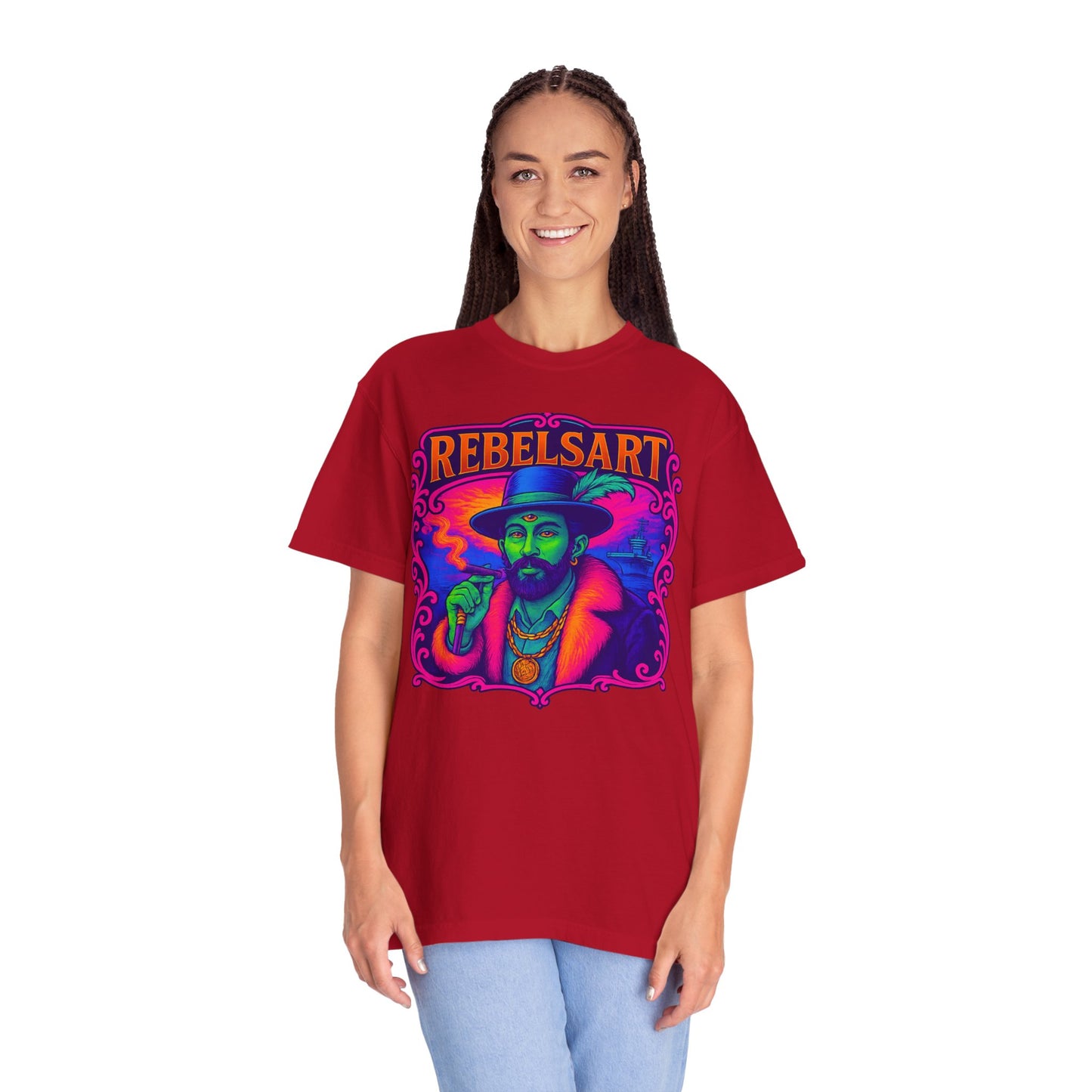 Vibrant Rebel Art T-Shirt | Unisex Vintage Style Tee for Art Lovers, Unique Gift for Festivals, Bohemian Fashion, Trendy Streetwear