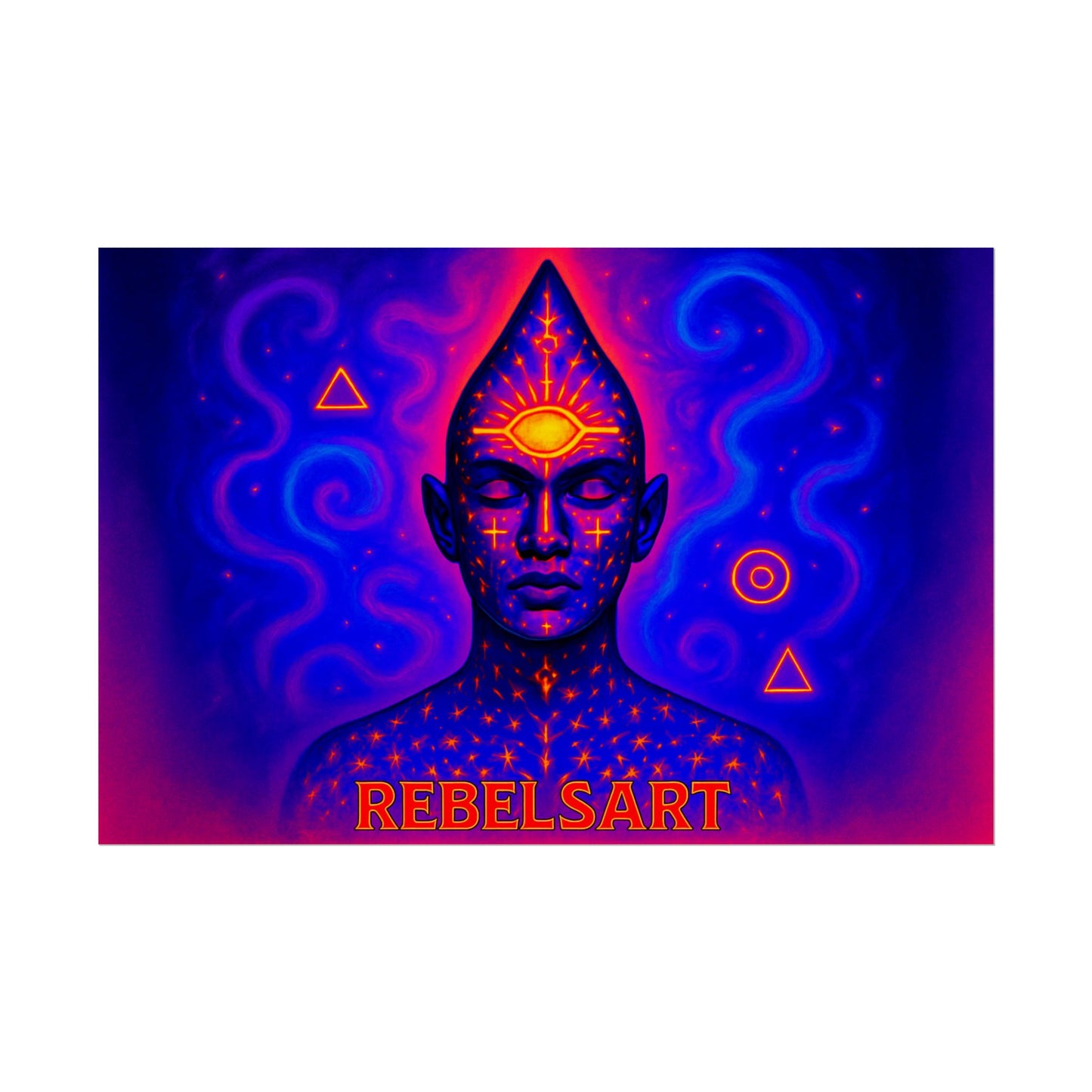 Spiritual Rebellion Art Print - Vibrant Psychedelic Wall Decor