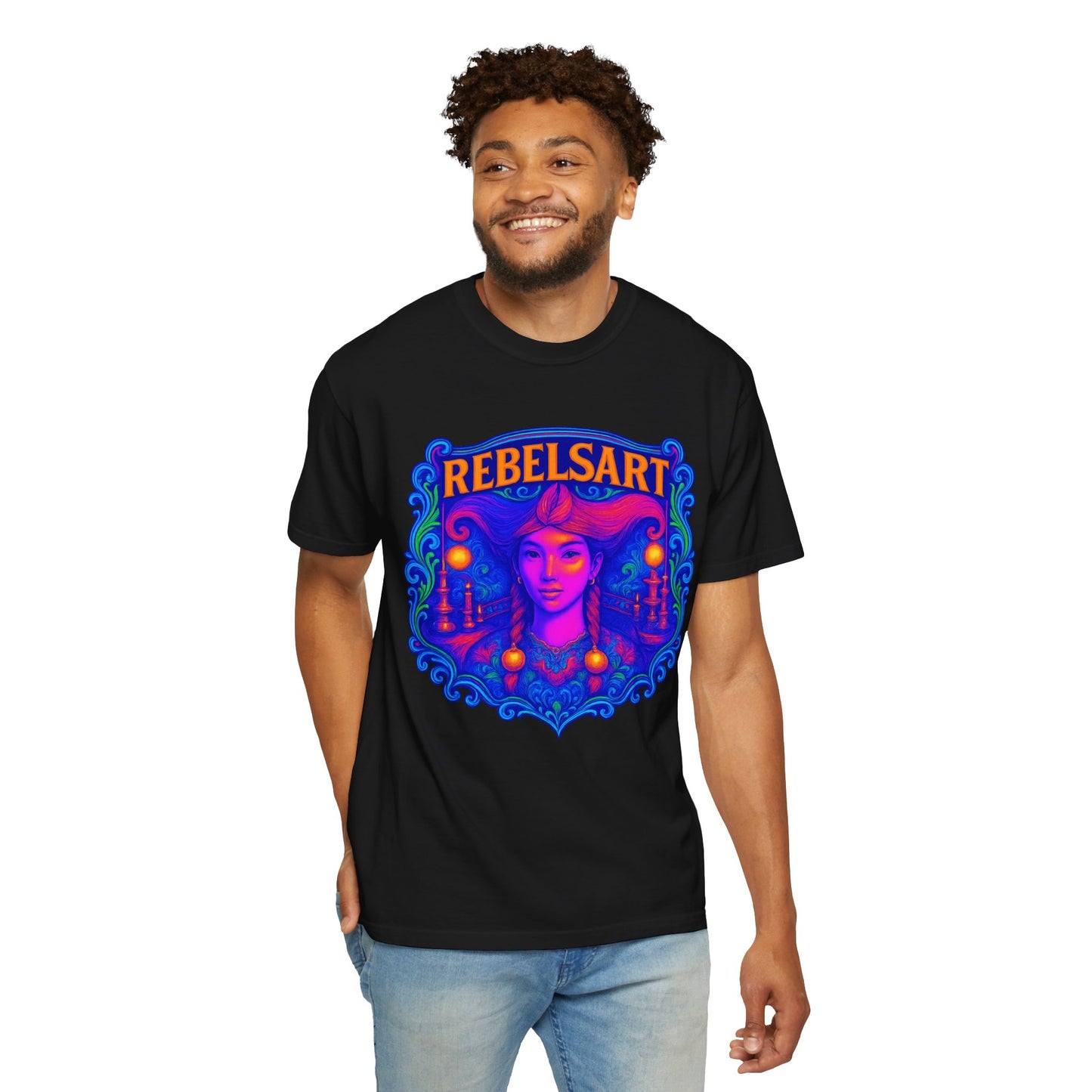 Colorful Rebel Art T-Shirt - Unisex, Retro Graphic Tee, Festival Wear, Gift for Artists, Streetwear, Unique Fashion Statement