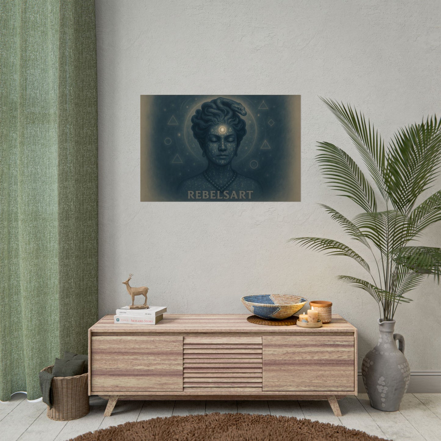 Mystical Wall Art Print, Home Decor, Spiritual Poster, Meditation Art, Unique Gift Idea, Bohemian Decor