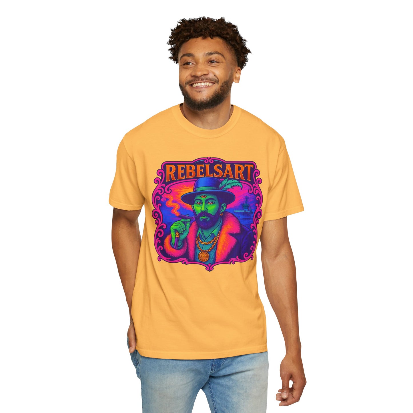 Vibrant Rebel Art T-Shirt | Unisex Vintage Style Tee for Art Lovers, Unique Gift for Festivals, Bohemian Fashion, Trendy Streetwear