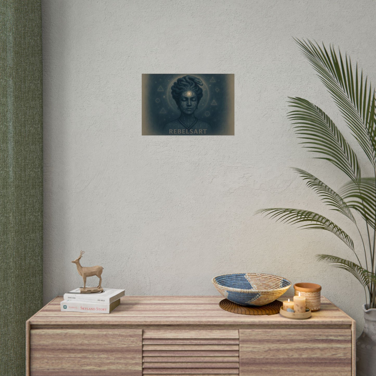 Mystical Wall Art Print, Home Decor, Spiritual Poster, Meditation Art, Unique Gift Idea, Bohemian Decor