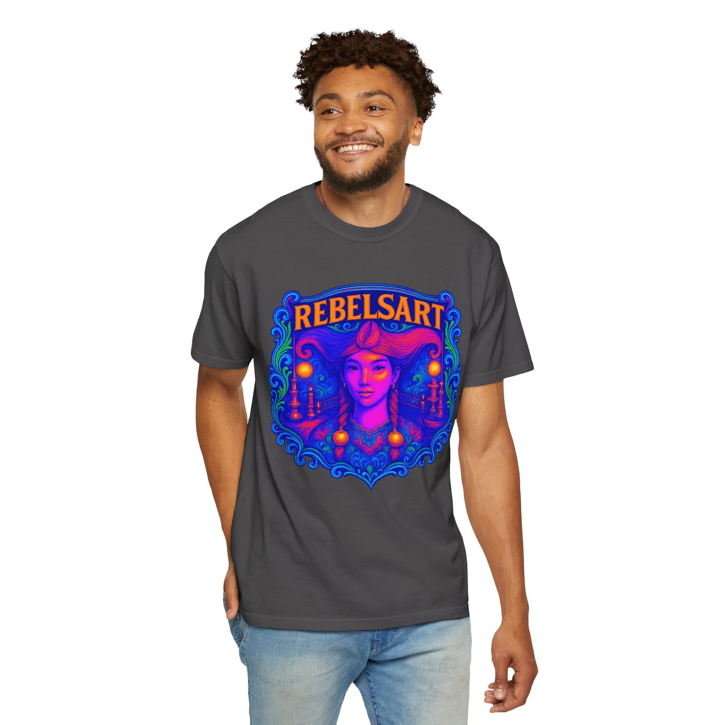 Colorful Rebel Art T-Shirt - Unisex, Retro Graphic Tee, Festival Wear, Gift for Artists, Streetwear, Unique Fashion Statement