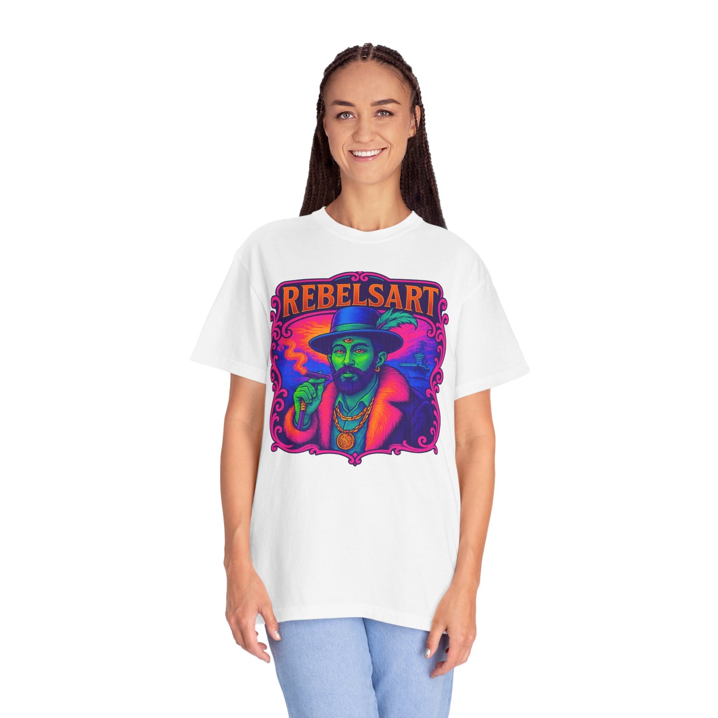 Vibrant Rebel Art T-Shirt | Unisex Vintage Style Tee for Art Lovers, Unique Gift for Festivals, Bohemian Fashion, Trendy Streetwear