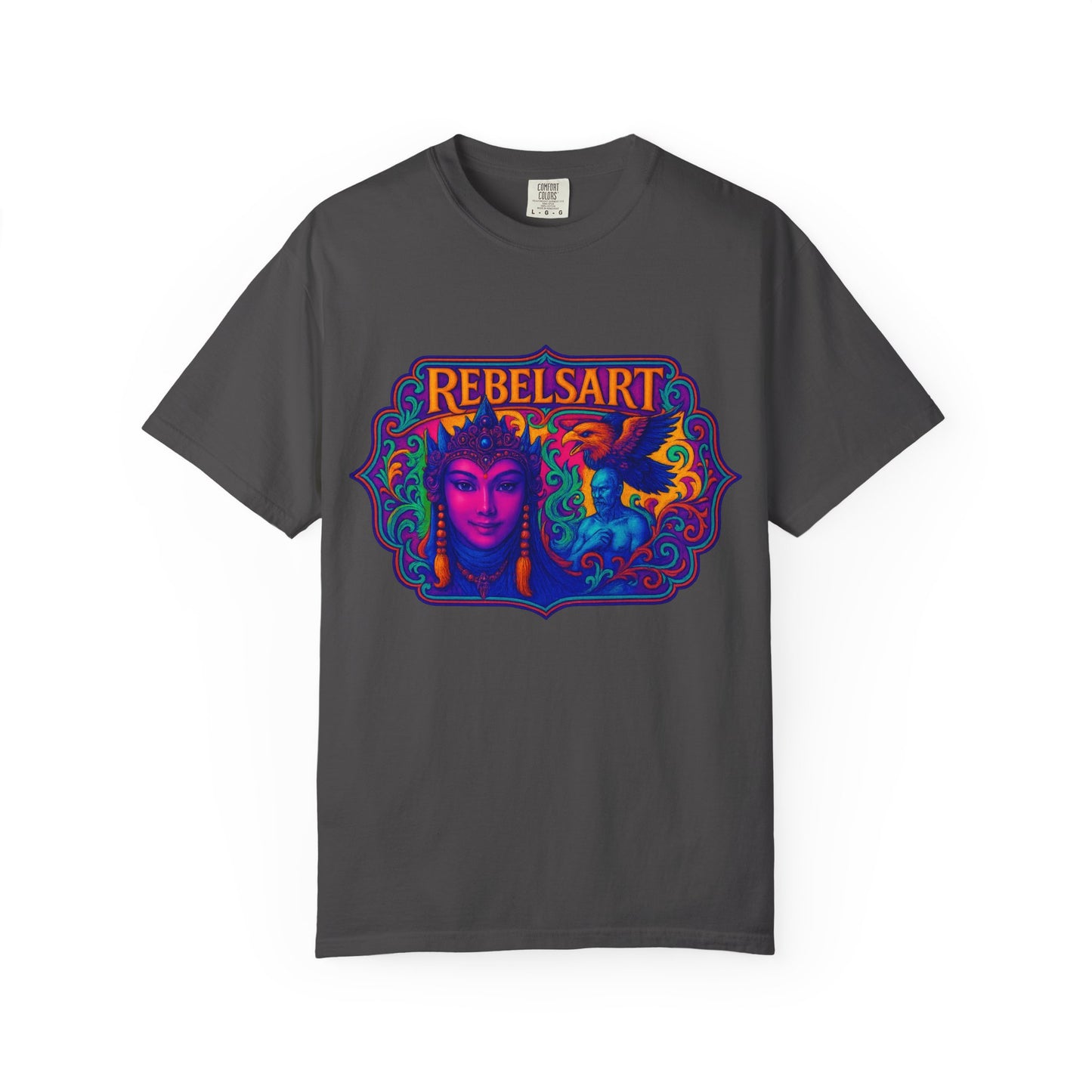 Vibrant Art Tee - Unisex Garment-Dyed T-shirt, Street Style, Festival Wear, Rebel Fashion, Unique Gift Idea