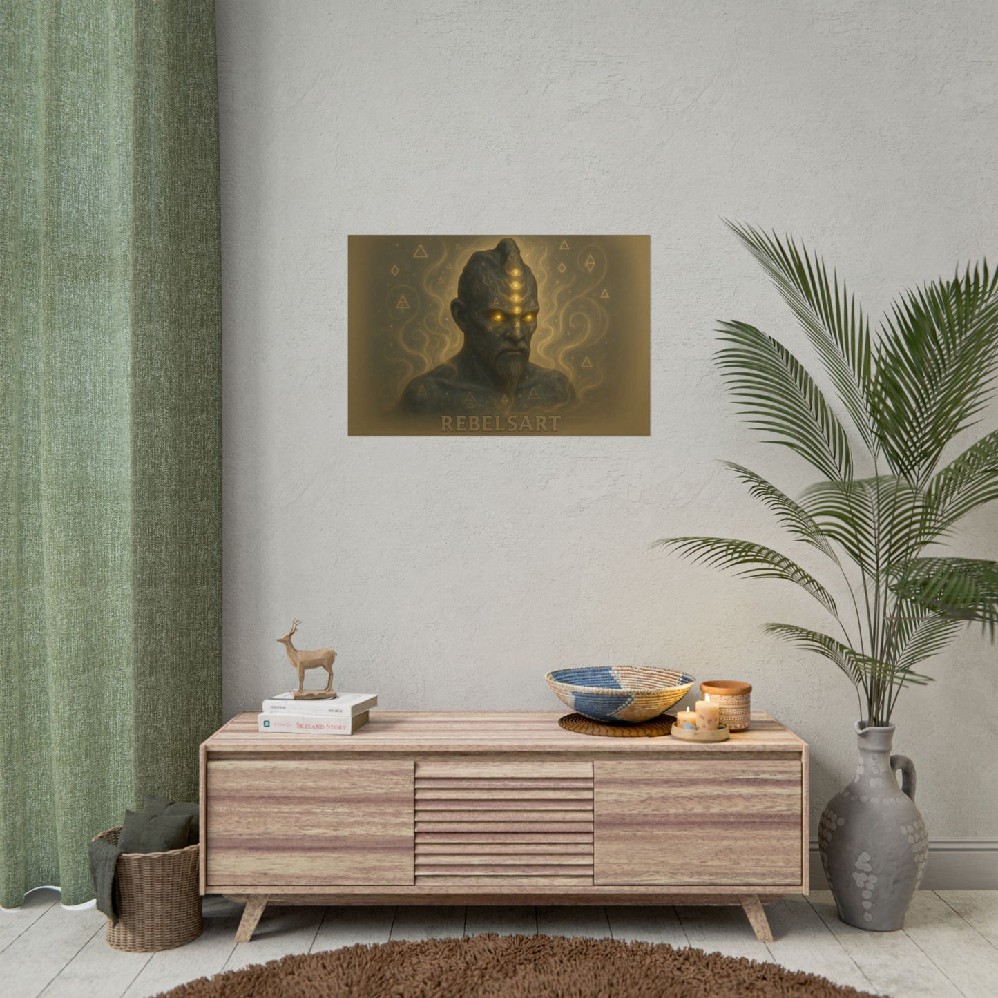 Mystical Art Rolled Poster, Spiritual Wall Decor, Unique Artwork, Home Aesthetic, Gift for Art Lovers