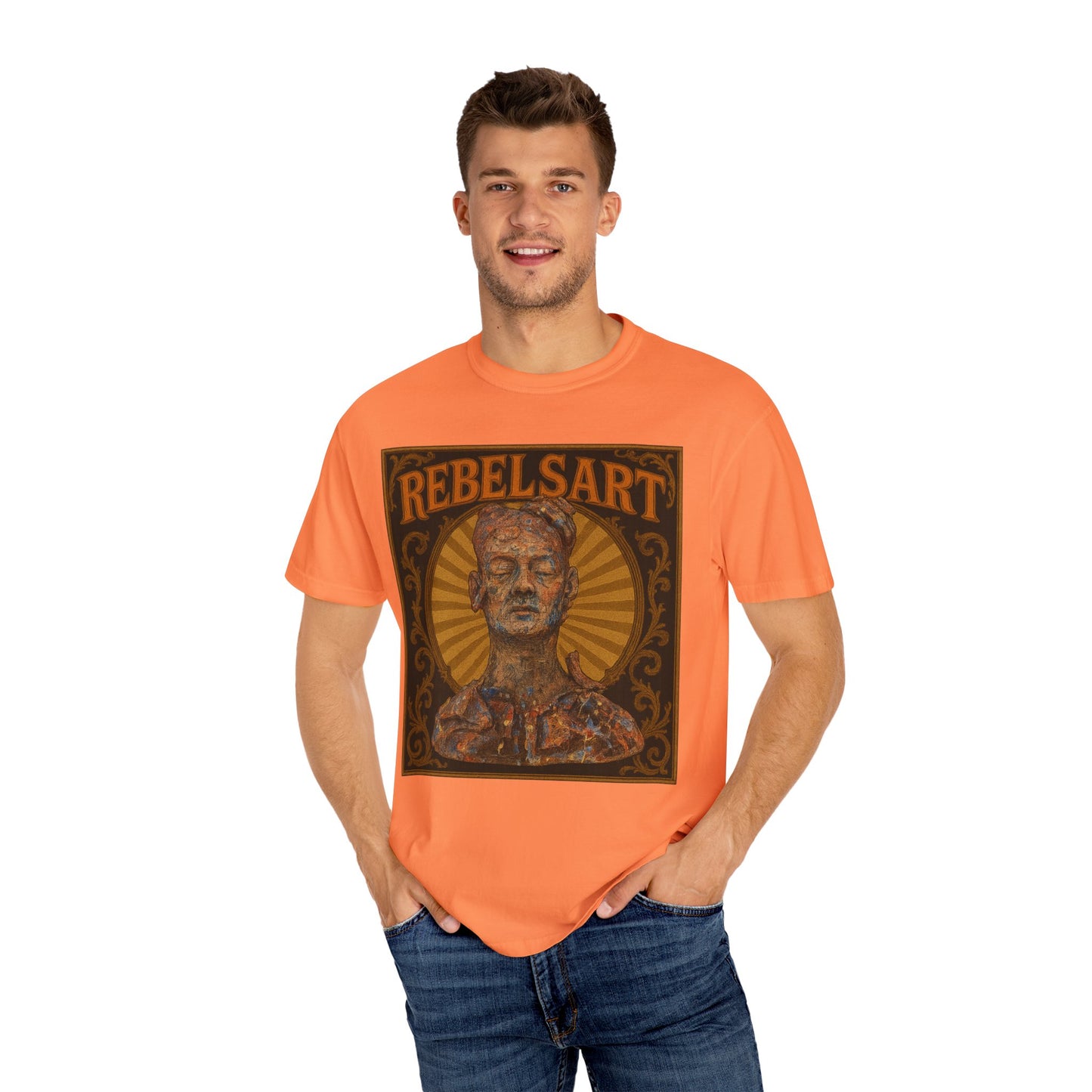 RebelsArt Unisex Garment-Dyed T-Shirt, Trendy Graphic Tee, Art Lover's Apparel, Creative Gift, Casual Wear