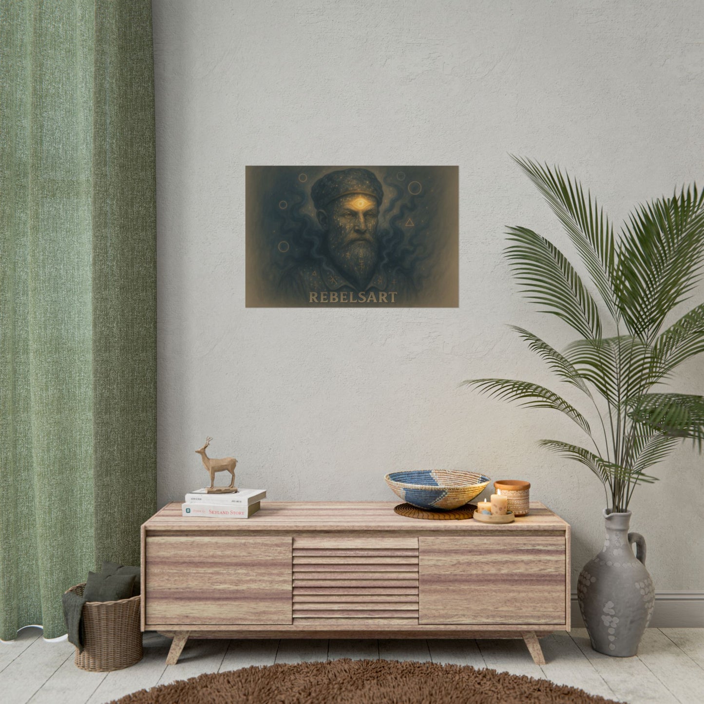 Mystical Art Rolled Poster, Bohemian Home Decor, Spiritual Wall Art, Gift for Art Lovers, Unique Room Decoration