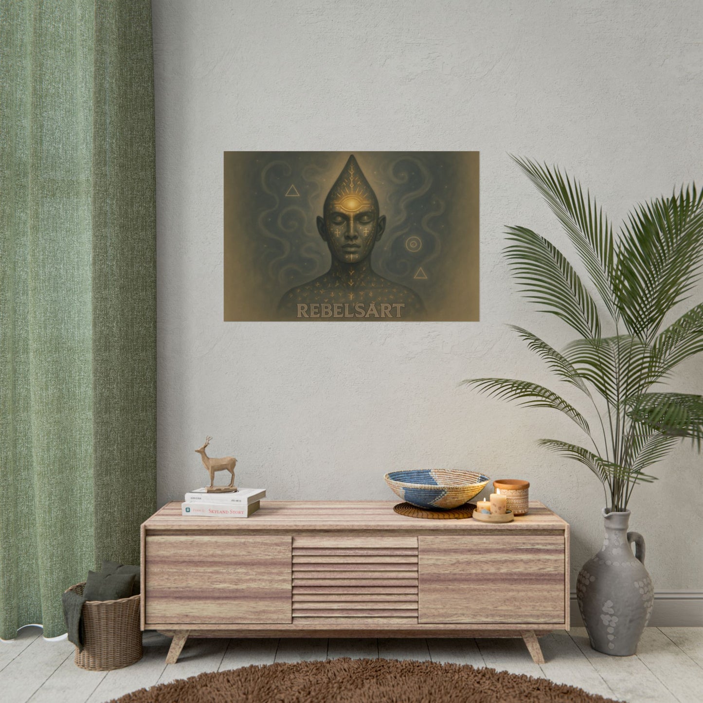 Mystical Art Poster, Spiritual Wall Decor, Meditation Room Art, Zen Home Decor, Yoga Studio Wall Art