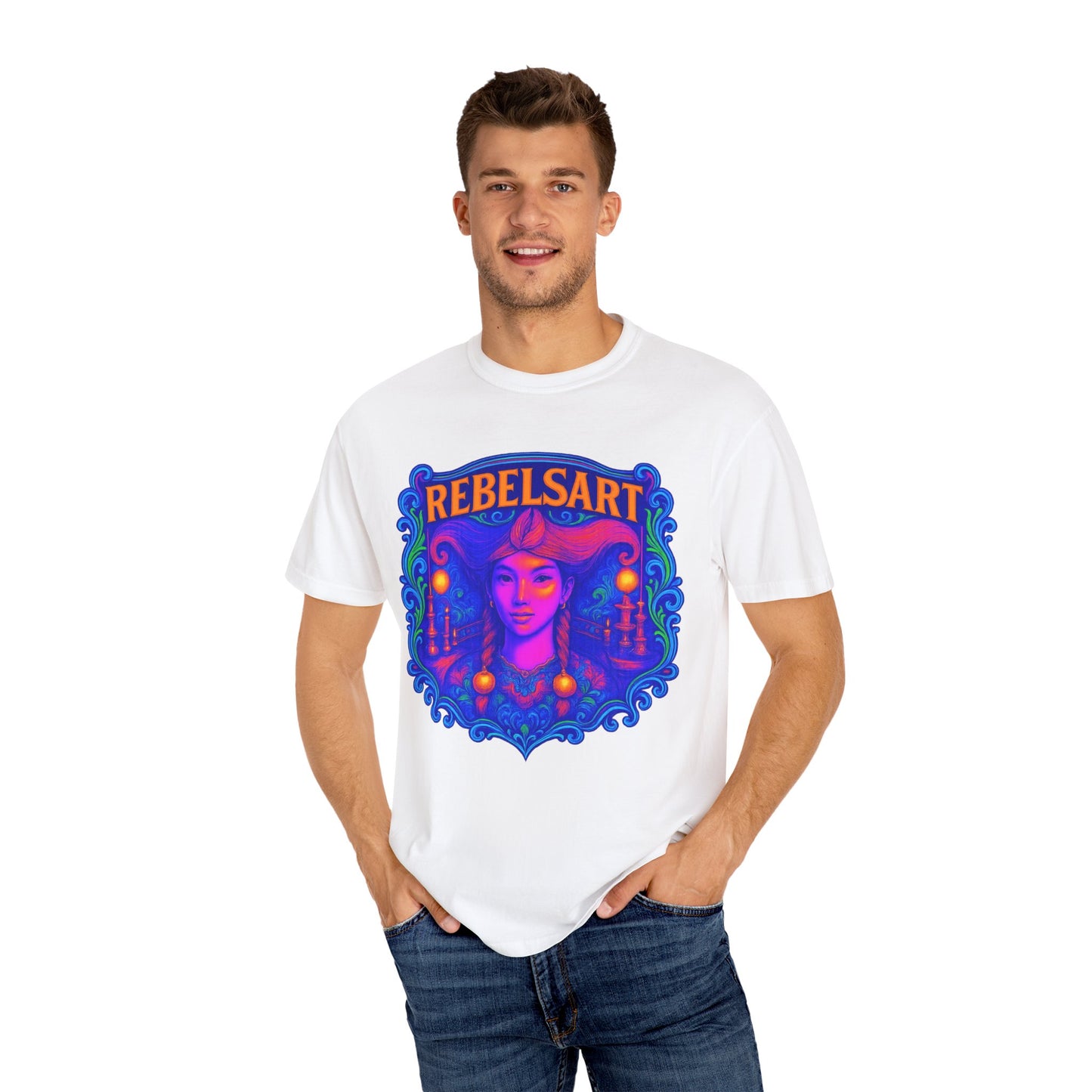 Colorful Rebel Art T-Shirt - Unisex, Retro Graphic Tee, Festival Wear, Gift for Artists, Streetwear, Unique Fashion Statement