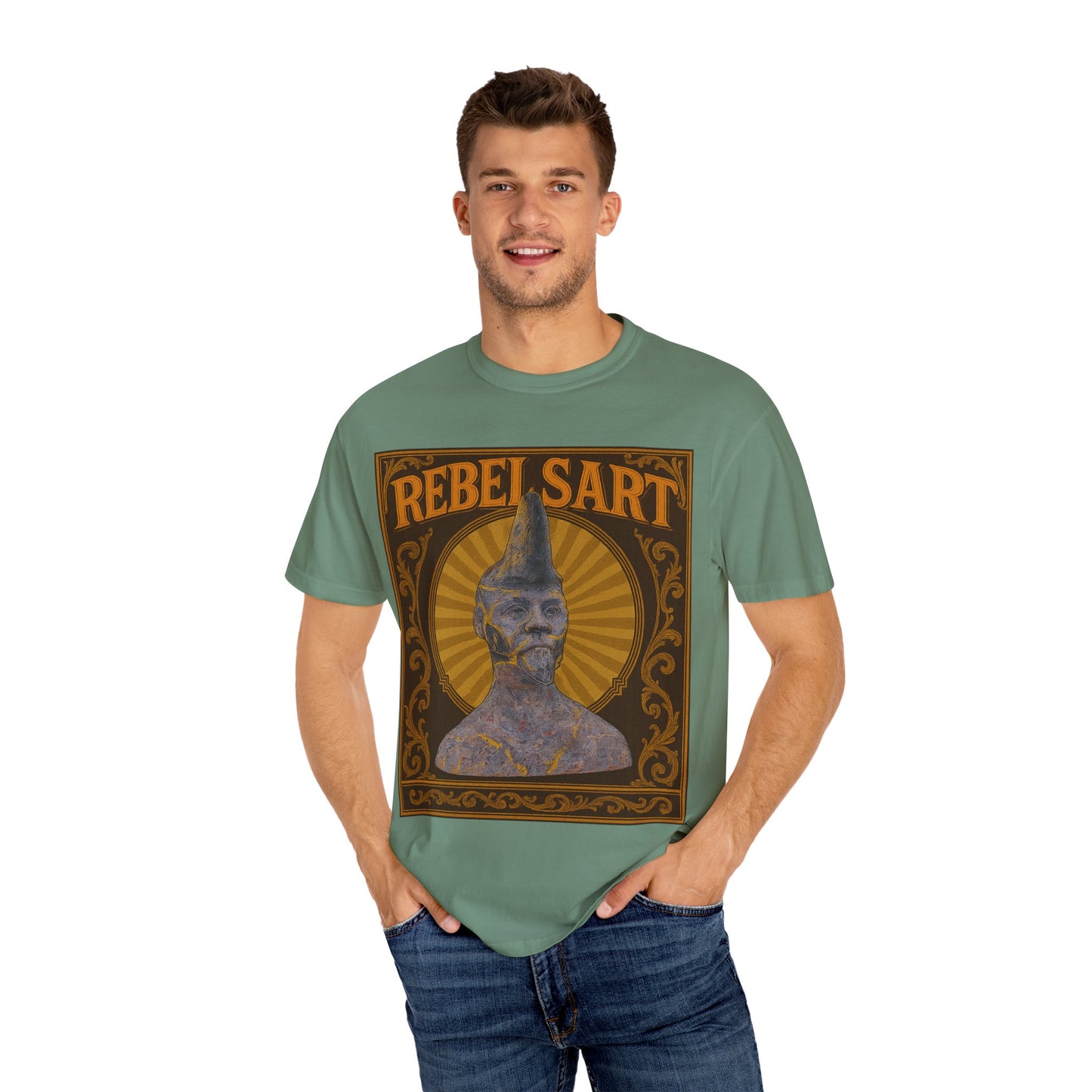 Rebel Art Unisex Garment-Dyed T-shirt, Vintage Graphic Tee, Bohemian Style Top, Unique Gift, Art Lover Apparel, Casual Everyday Wear