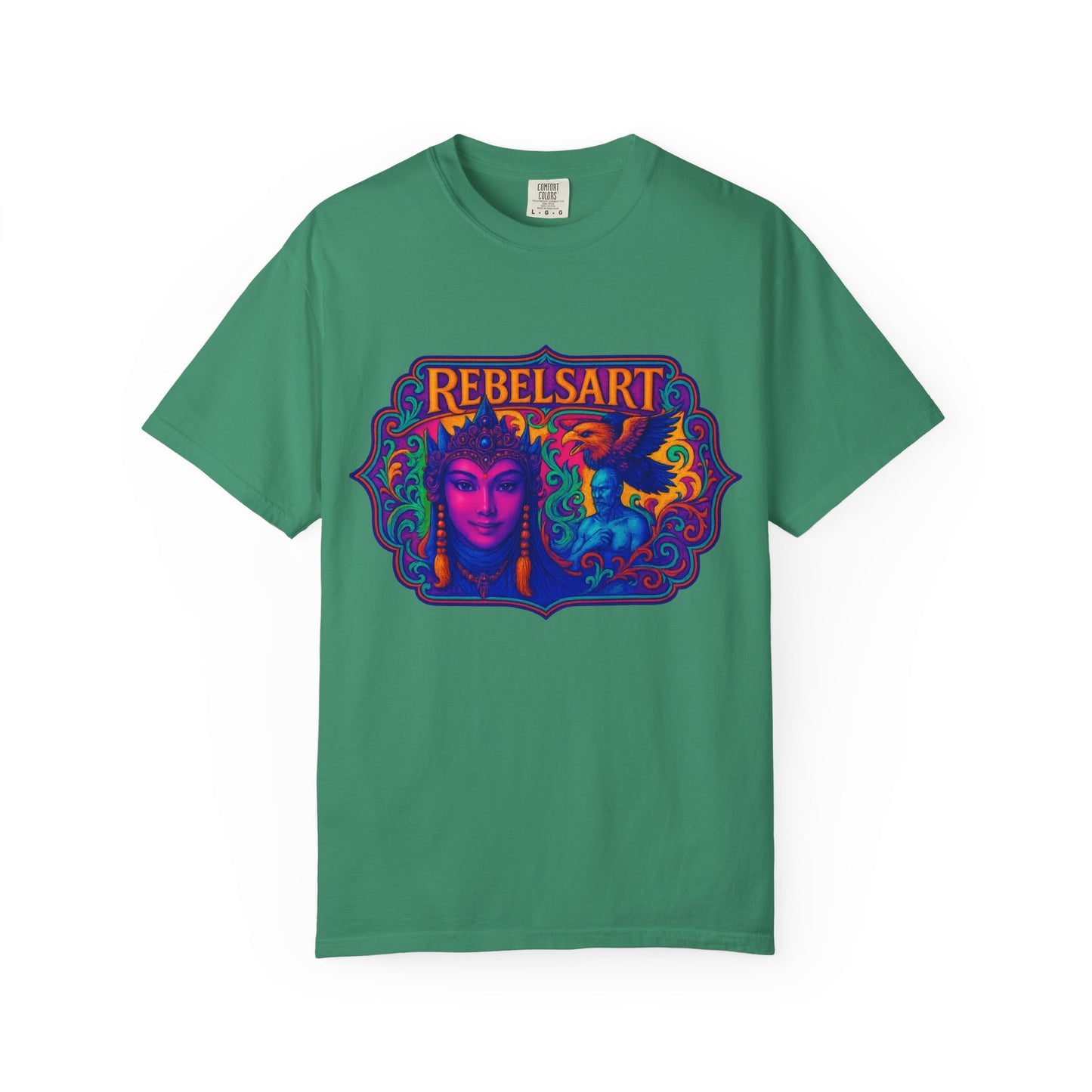 Vibrant Art Tee - Unisex Garment-Dyed T-shirt, Street Style, Festival Wear, Rebel Fashion, Unique Gift Idea