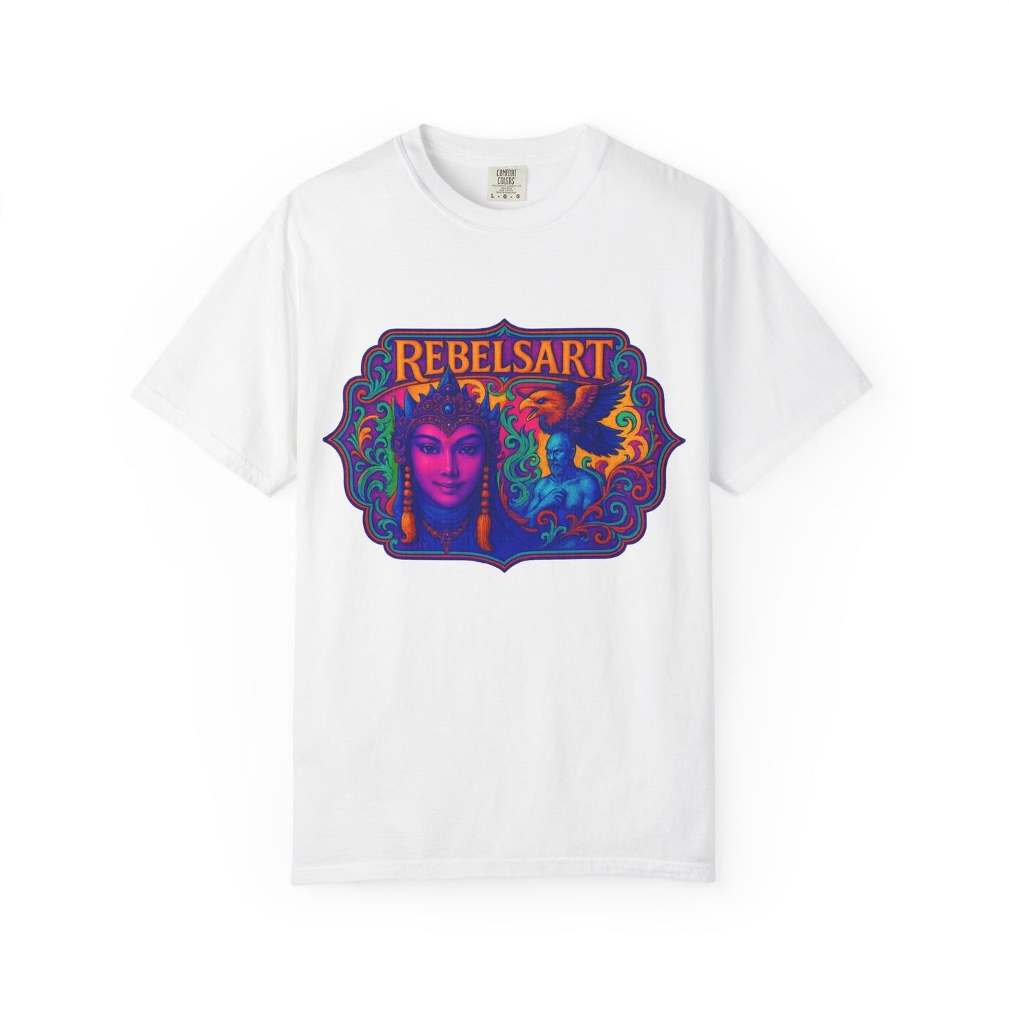 Vibrant Art Tee - Unisex Garment-Dyed T-shirt, Street Style, Festival Wear, Rebel Fashion, Unique Gift Idea