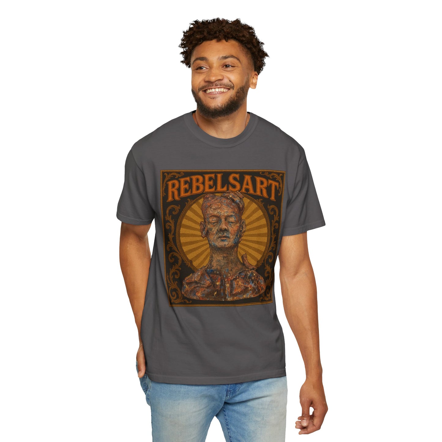 RebelsArt Unisex Garment-Dyed T-Shirt, Trendy Graphic Tee, Art Lover's Apparel, Creative Gift, Casual Wear