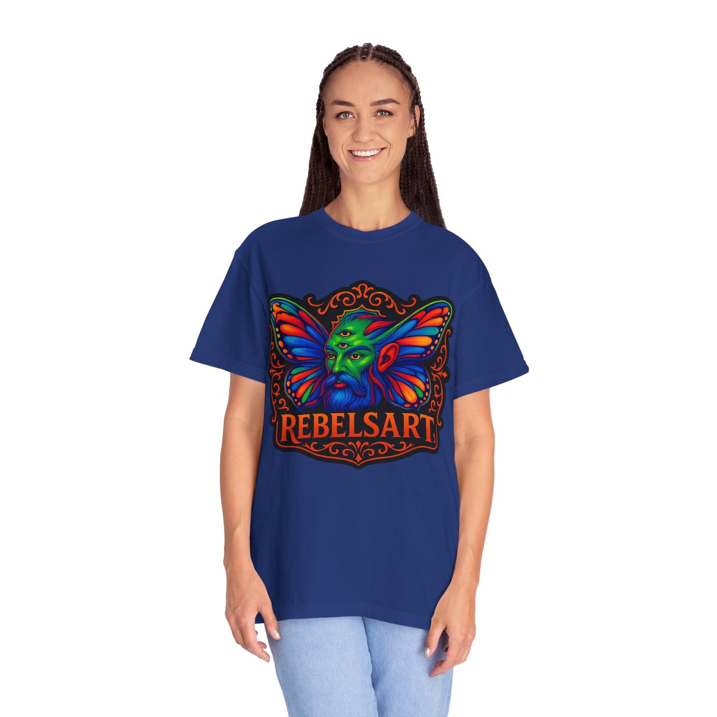 Colorful Fantasy Butterfly T-Shirt, Unisex T-Shirt, Gift for Art Lovers, Casual Wear, Festival Fashion, Vibrant Graphic Tee