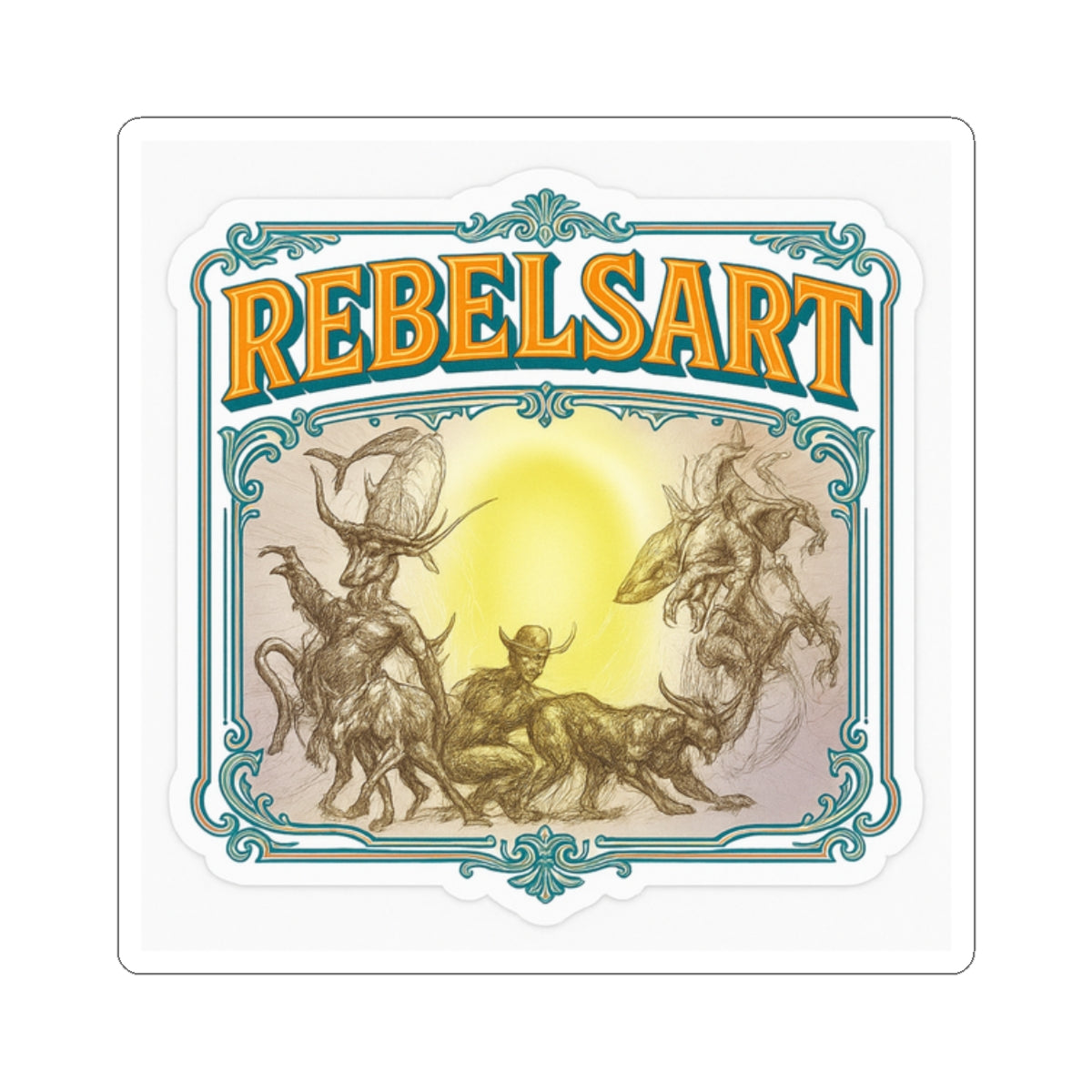 RebelsArt Mystical Kiss-Cut Stickers - Premium Art Decals for Creative Rebels