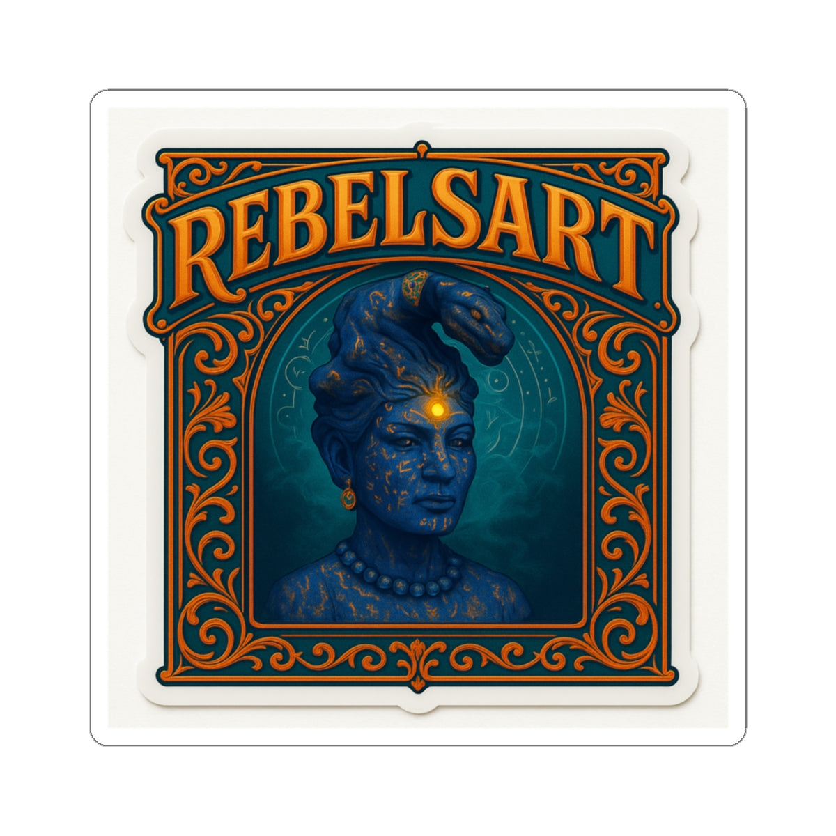 Rebel Goddess Kiss-Cut Stickers | Bohemian Decor, Laptop Stickers, Gift for Her, Unique Art, Customizable Stickers