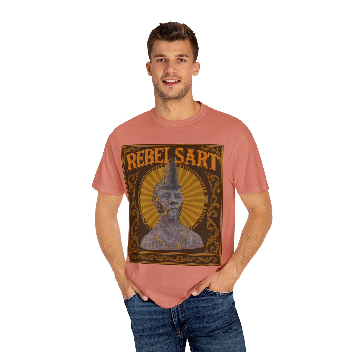 Rebel Art Unisex Garment-Dyed T-shirt, Vintage Graphic Tee, Bohemian Style Top, Unique Gift, Art Lover Apparel, Casual Everyday Wear