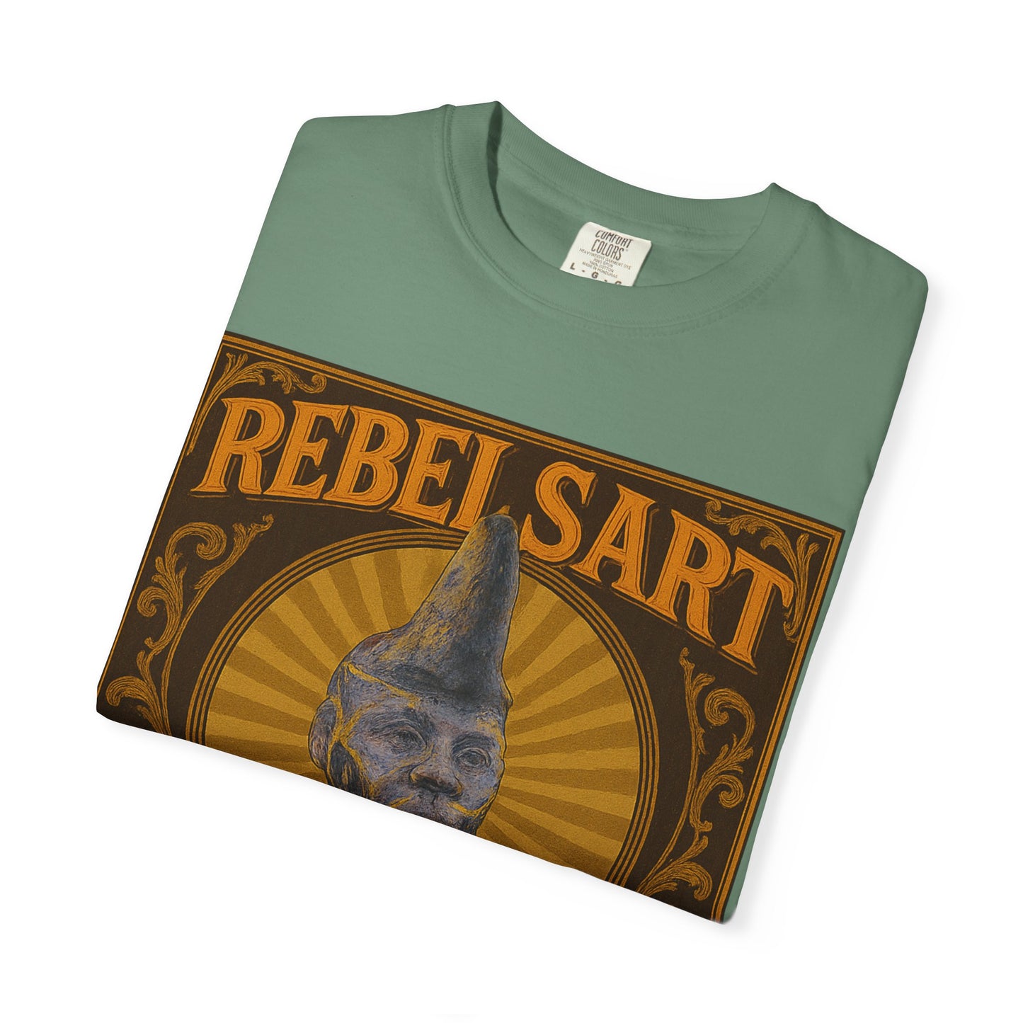 Rebel Art Unisex Garment-Dyed T-shirt, Vintage Graphic Tee, Bohemian Style Top, Unique Gift, Art Lover Apparel, Casual Everyday Wear