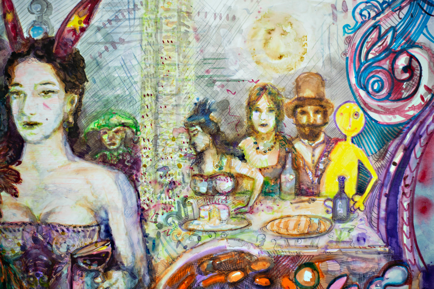 REBELS SANCTUARY - Original Mixed Media Art 18 x 24 inches