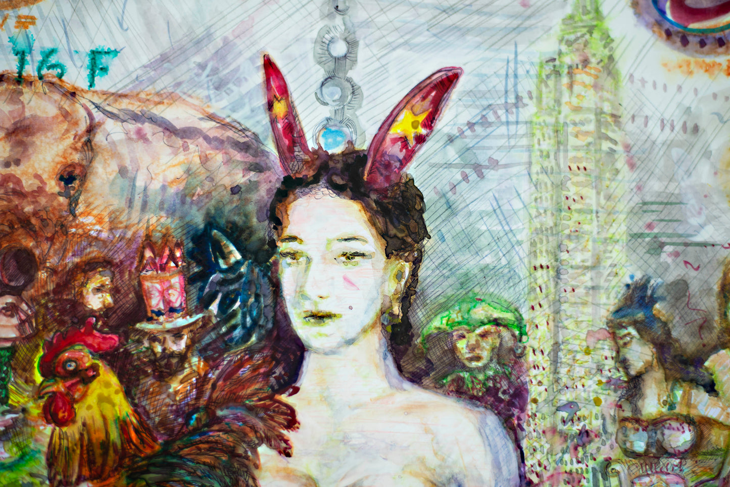 REBELS SANCTUARY - Original Mixed Media Art 18 x 24 inches