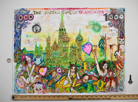 REBELS UPRISING - Original Mixed Media Art 18 x 24 inches