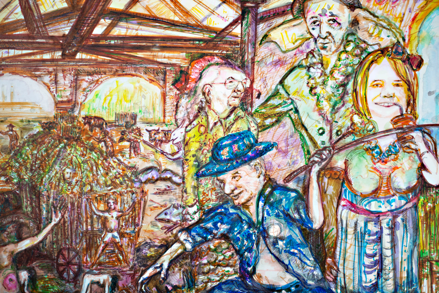 STEAM SYMPHONY - Original Mixed Media Art 18 x 24 inches