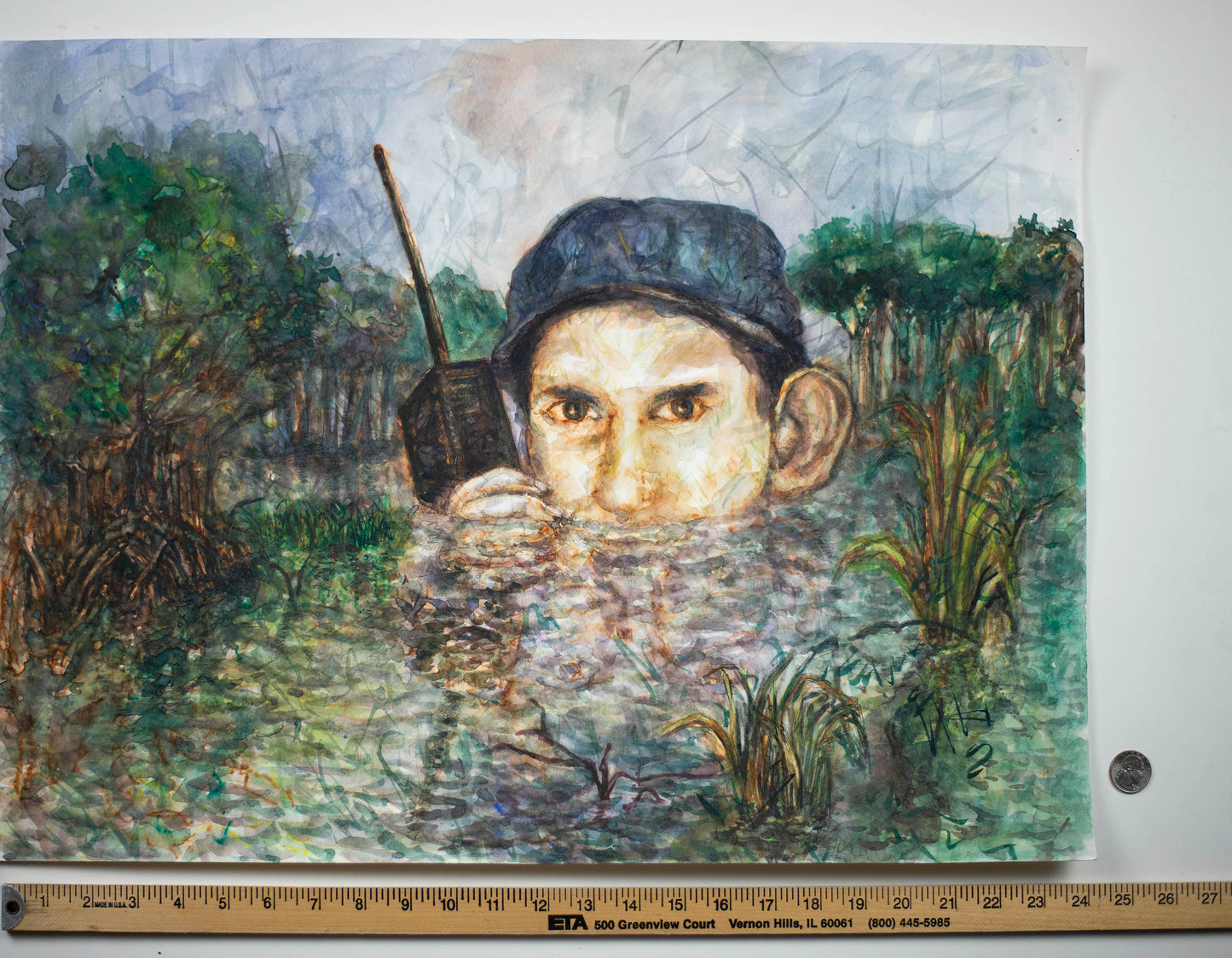 The Jungle Informant: Surveillance in Paradise - Original Watercolor