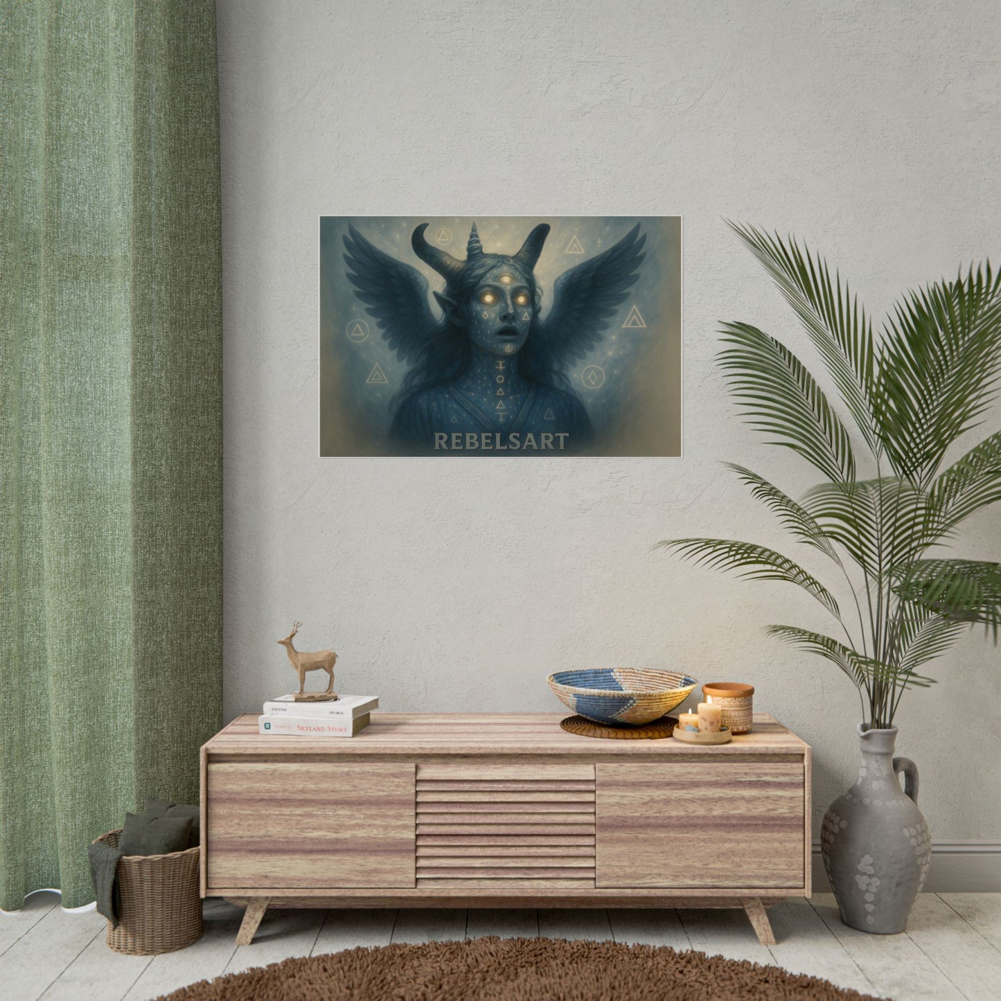 Mystical Art Print, Bohemian Home Decor, Unique Gift for Nature Lovers, Wall Art for Meditation Spaces, Spiritual Poster