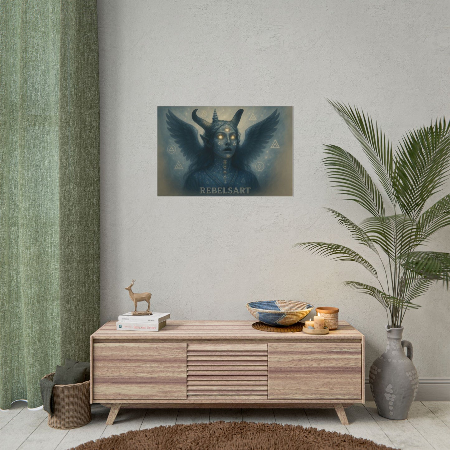 Mystical Art Print, Bohemian Home Decor, Unique Gift for Nature Lovers, Wall Art for Meditation Spaces, Spiritual Poster