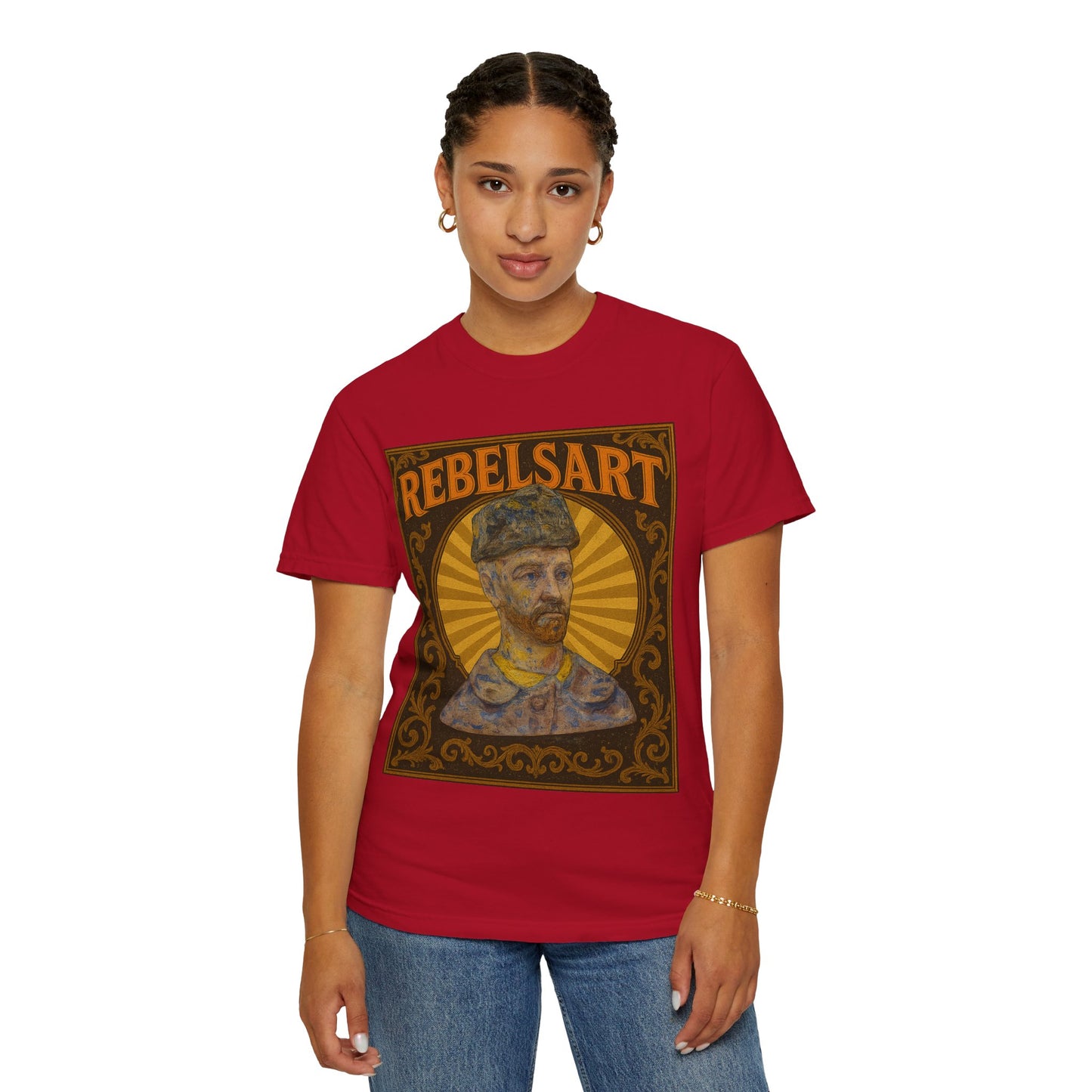 RebelsArt Unisex Garment-Dyed T-Shirt, Vintage Art Tee, Creative Wear, Unique Gift, Casual Streetwear, Artistic Fashion