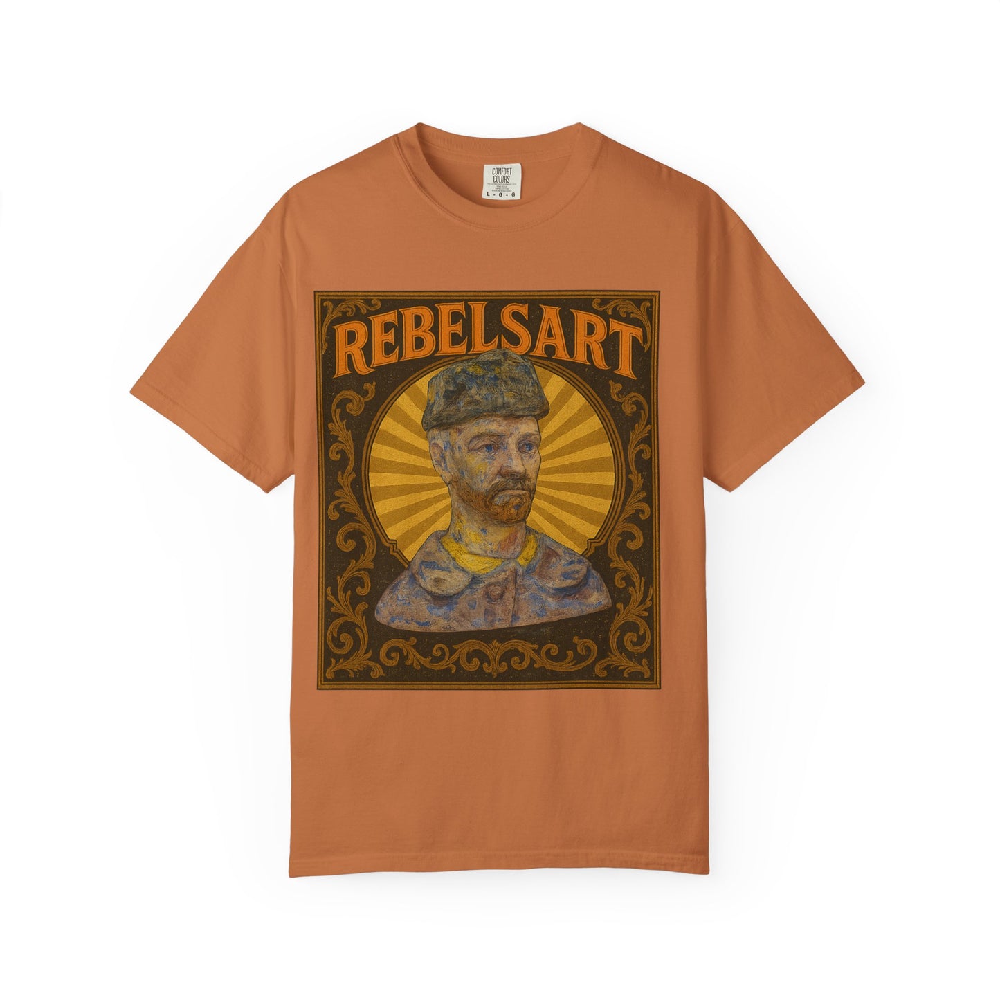 RebelsArt Unisex Garment-Dyed T-Shirt, Vintage Art Tee, Creative Wear, Unique Gift, Casual Streetwear, Artistic Fashion
