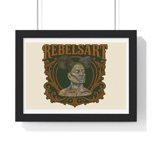 Artistic Framed Wall Poster, Vintage Decor, Rebel Art Print, Home Gallery, Unique Gift for Art Lovers, Boho Interior Decor