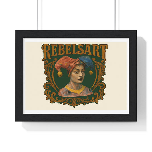 Artistic Framed Poster Print, Bohemian Home Décor, Rebel Art Wall Art, Unique Gift for Art Lovers, Vintage Style Living Room Wall Decor