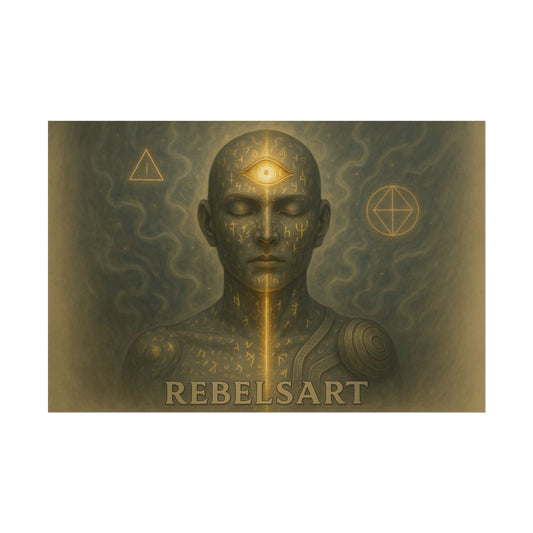 Spiritual Wall Art Print, Mystical Decor, Visionary Poster, Meditation Artwork, Unique Gift for Yoga Lovers