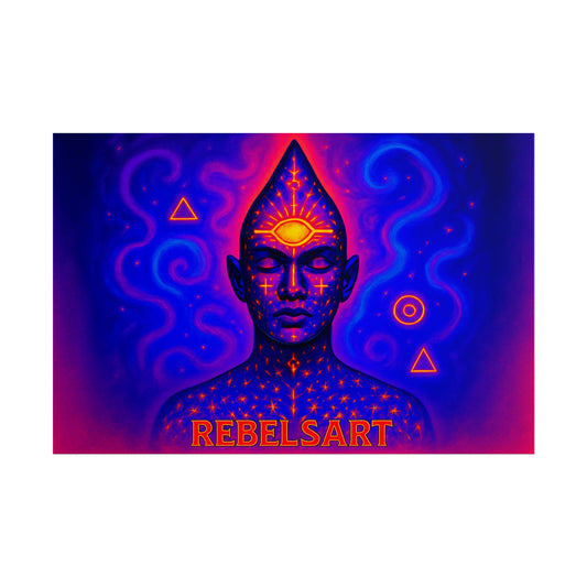 Spiritual Rebellion Art Print - Vibrant Psychedelic Wall Decor