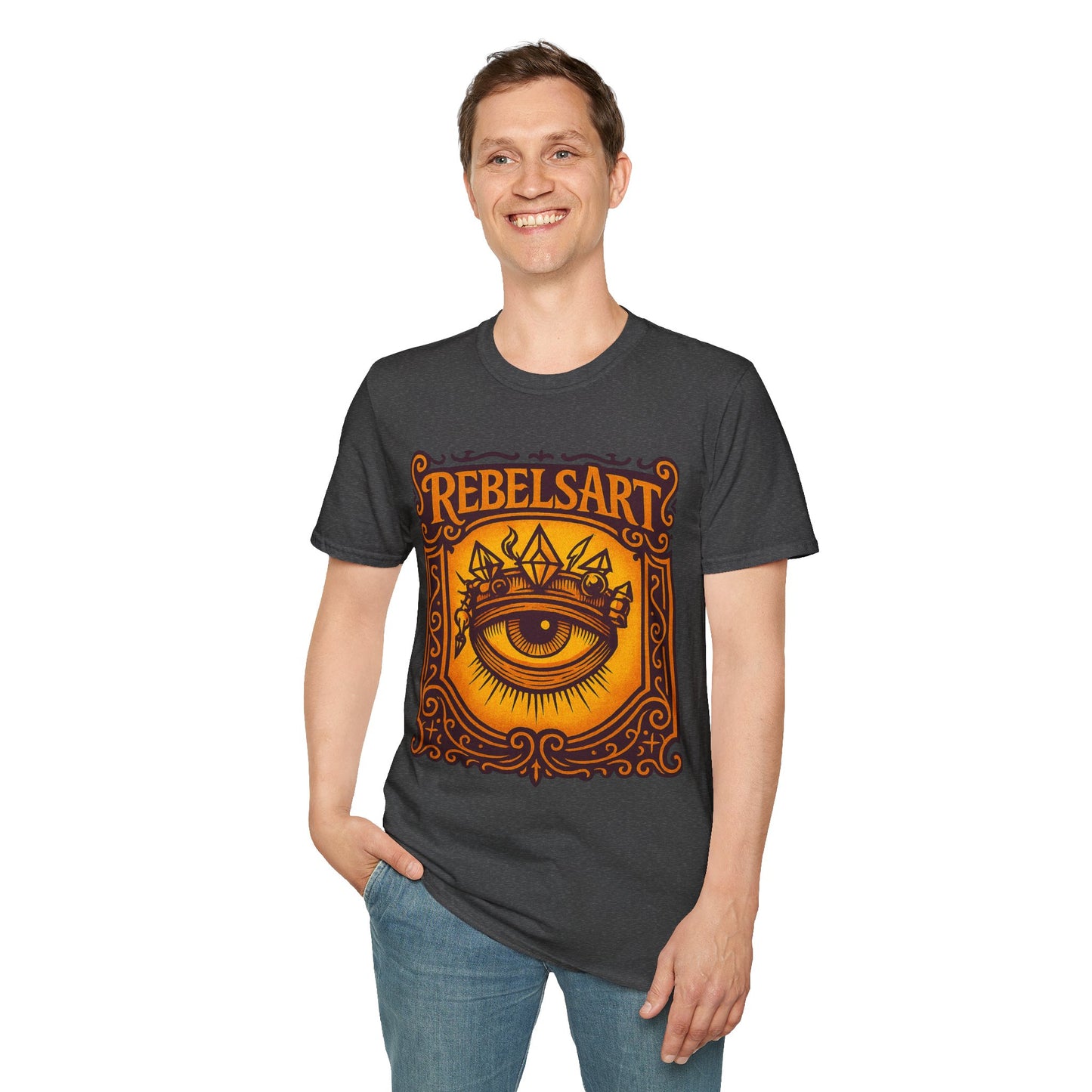 Rebels Art Unisex Softstyle T-Shirt, Boho Eye Design Tee, Unique Gift for Art Lovers, Casual Wear, Music Festival Shirt, Vintage Style [...]