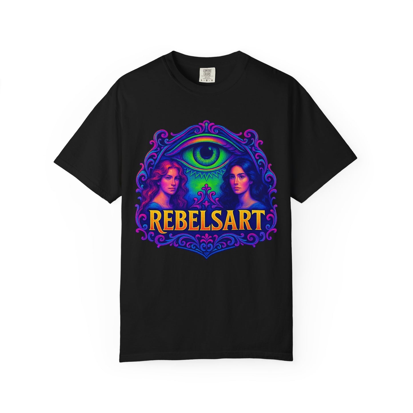 Colorful Graphic T-Shirt with Rebel Art Design, Unique Fashion Tee, Trendy Gift for Her, Casual Wear for Festivals, Online Merchandise