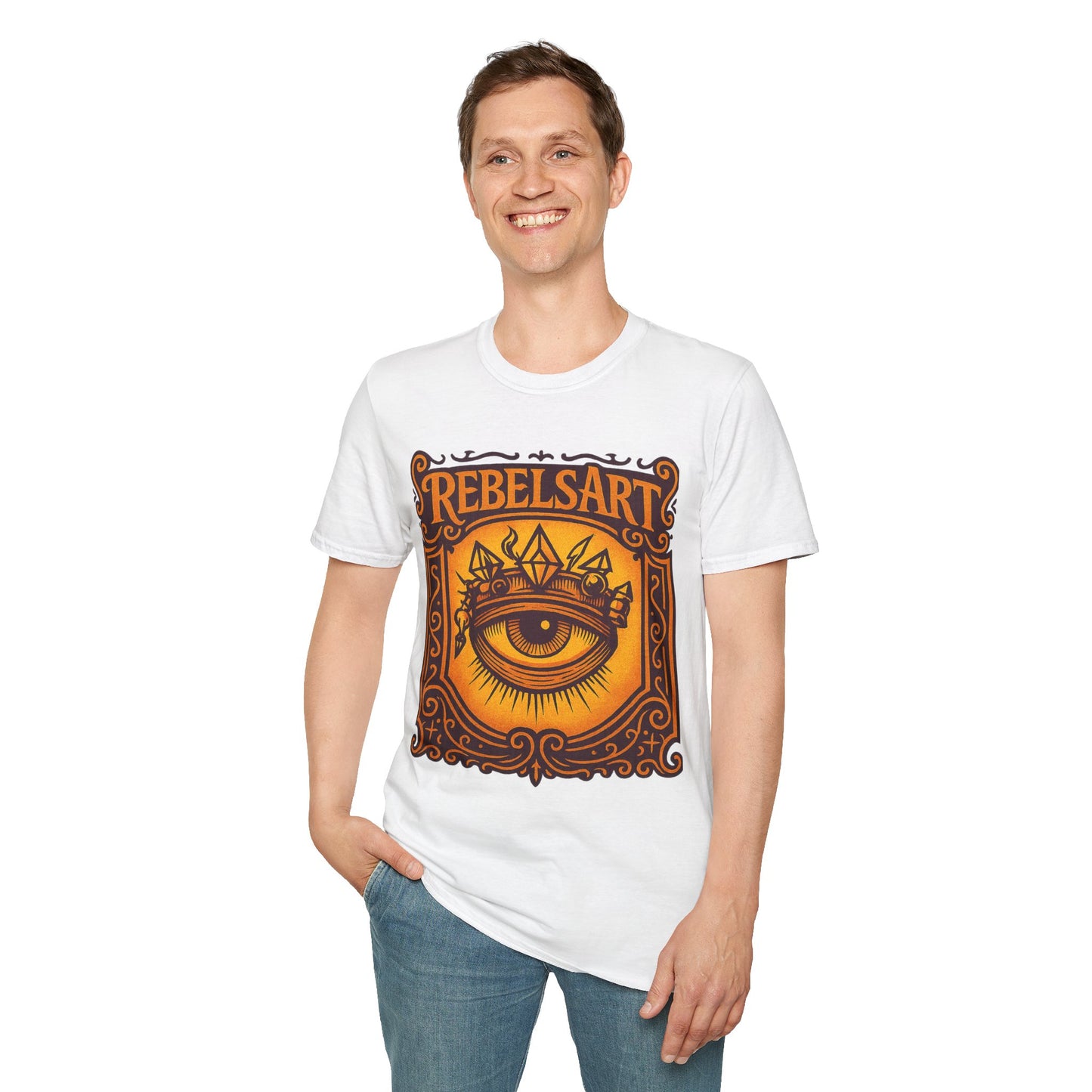 Rebels Art Unisex Softstyle T-Shirt, Boho Eye Design Tee, Unique Gift for Art Lovers, Casual Wear, Music Festival Shirt, Vintage Style [...]