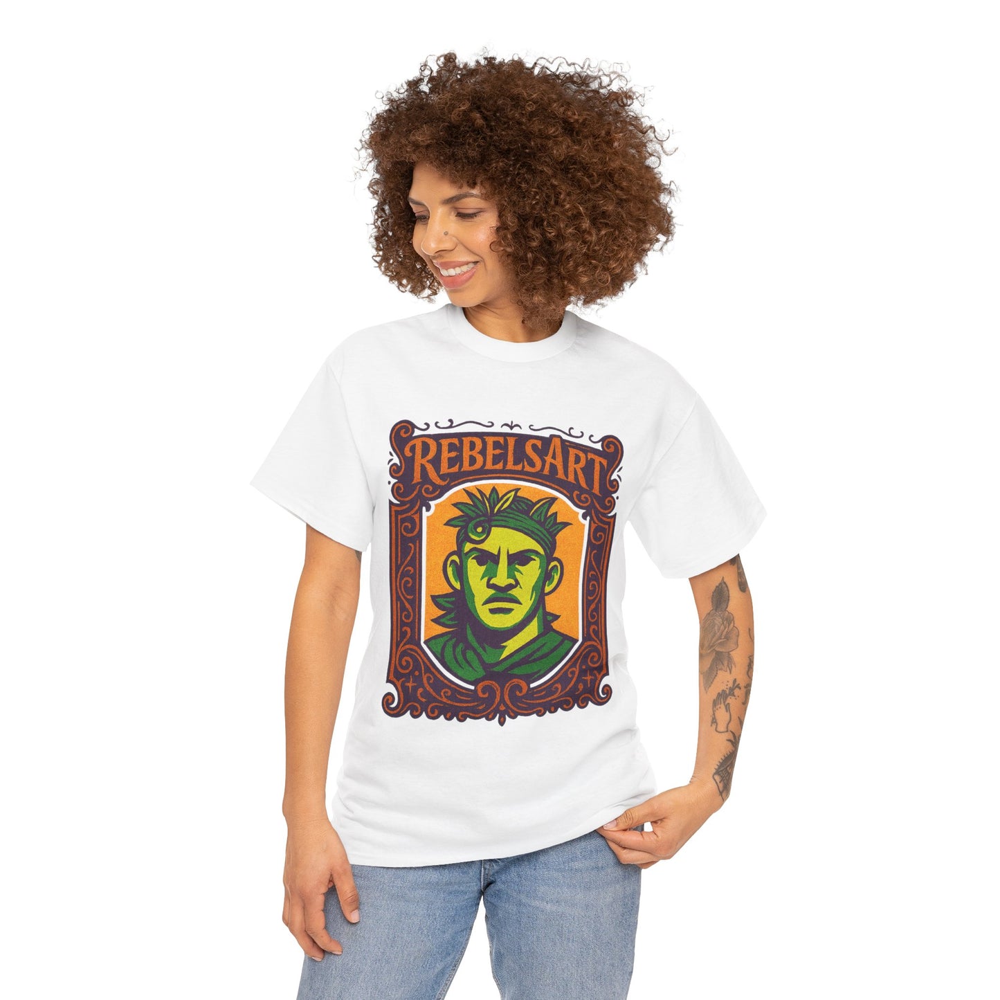 Rebels Art Unisex Heavy Cotton Tee - Vintage Graphic Shirt for Creative Souls, Casual Wear, Gifts, Festivals, Art Lovers