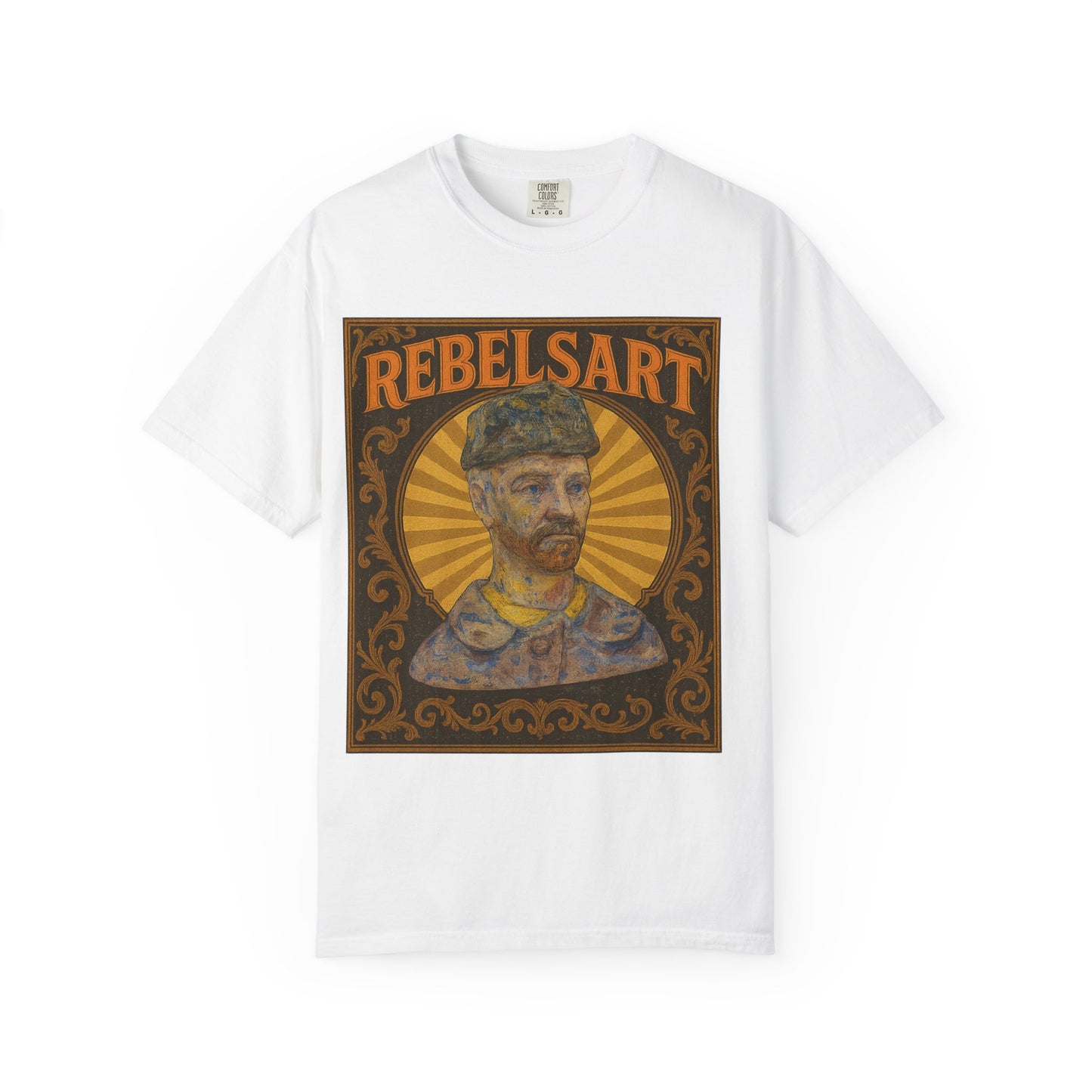 RebelsArt Unisex Garment-Dyed T-Shirt, Vintage Art Tee, Creative Wear, Unique Gift, Casual Streetwear, Artistic Fashion