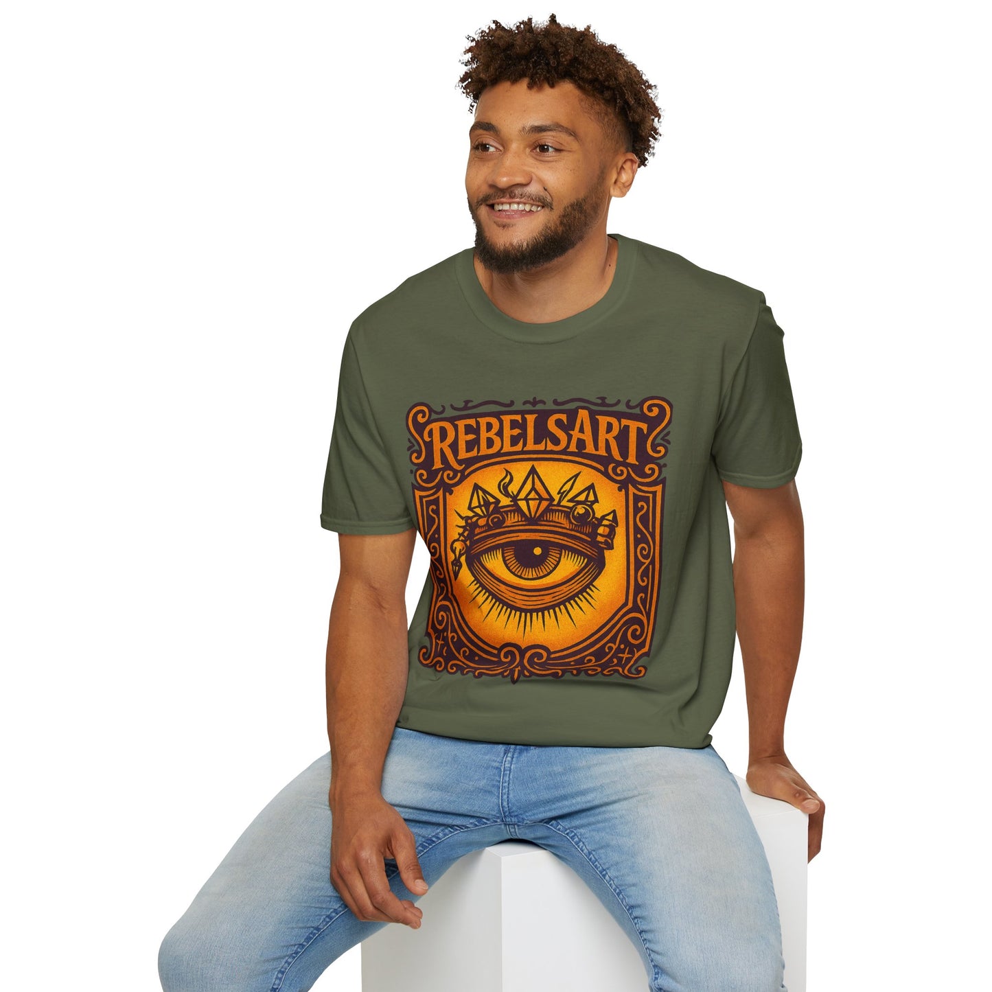 Rebels Art Unisex Softstyle T-Shirt, Boho Eye Design Tee, Unique Gift for Art Lovers, Casual Wear, Music Festival Shirt, Vintage Style [...]