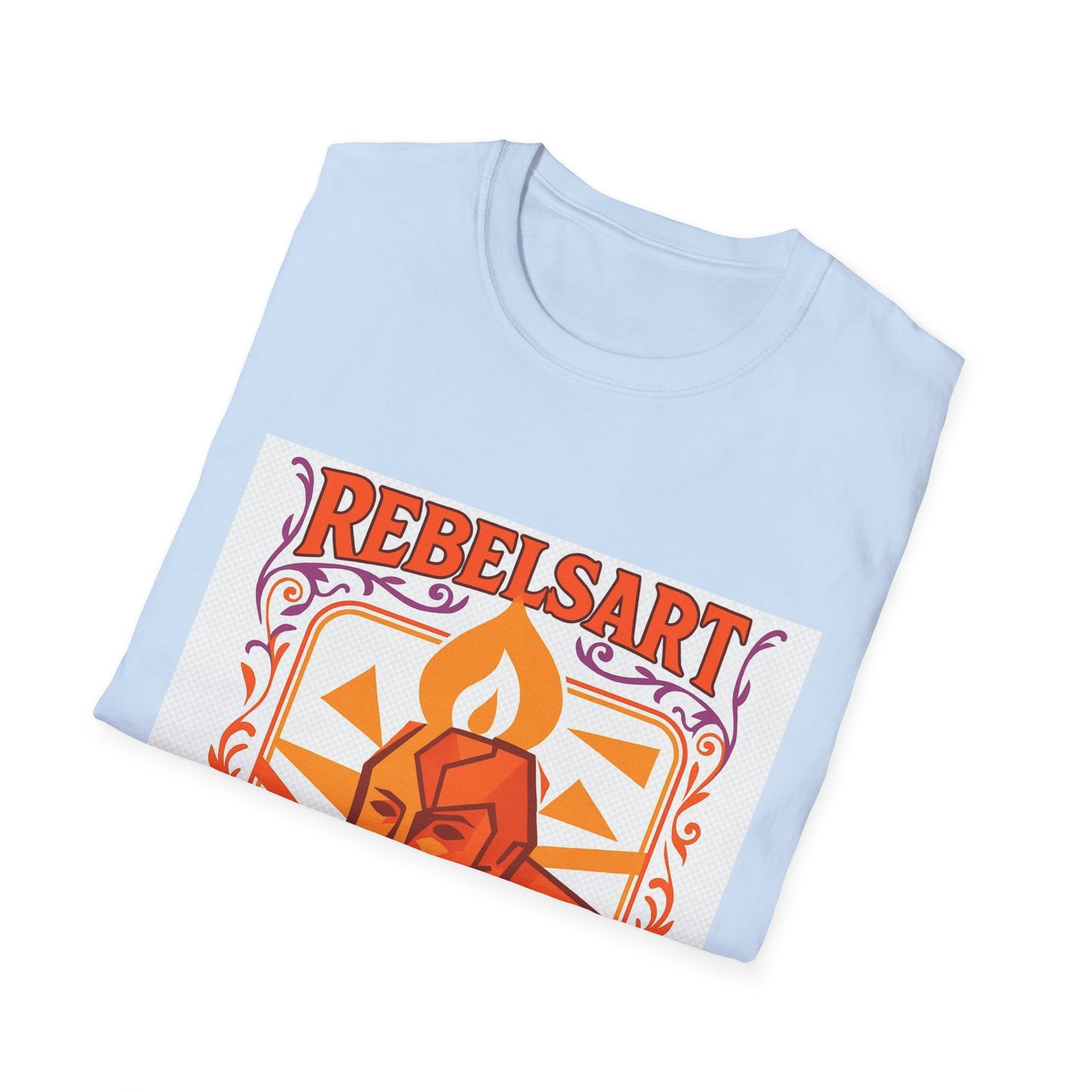 Rebel Art Unisex Softstyle T-Shirt, Graphic Tee, Casual Wear, Artsy Gift, Trendy Fashion, Summer Outfits