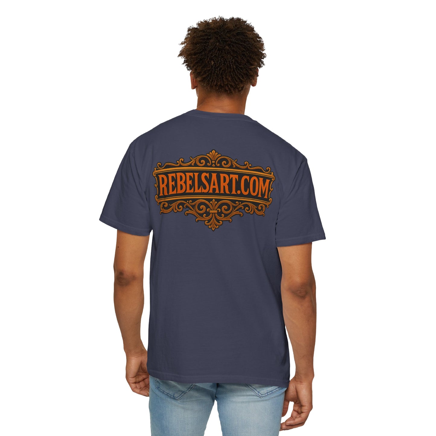 Rebelsart Unisex Garment-Dyed T-shirt, Bohemian Fashion Tee, Artistic Graphic Shirt, Vintage Style Gift, Festival Outfit Top