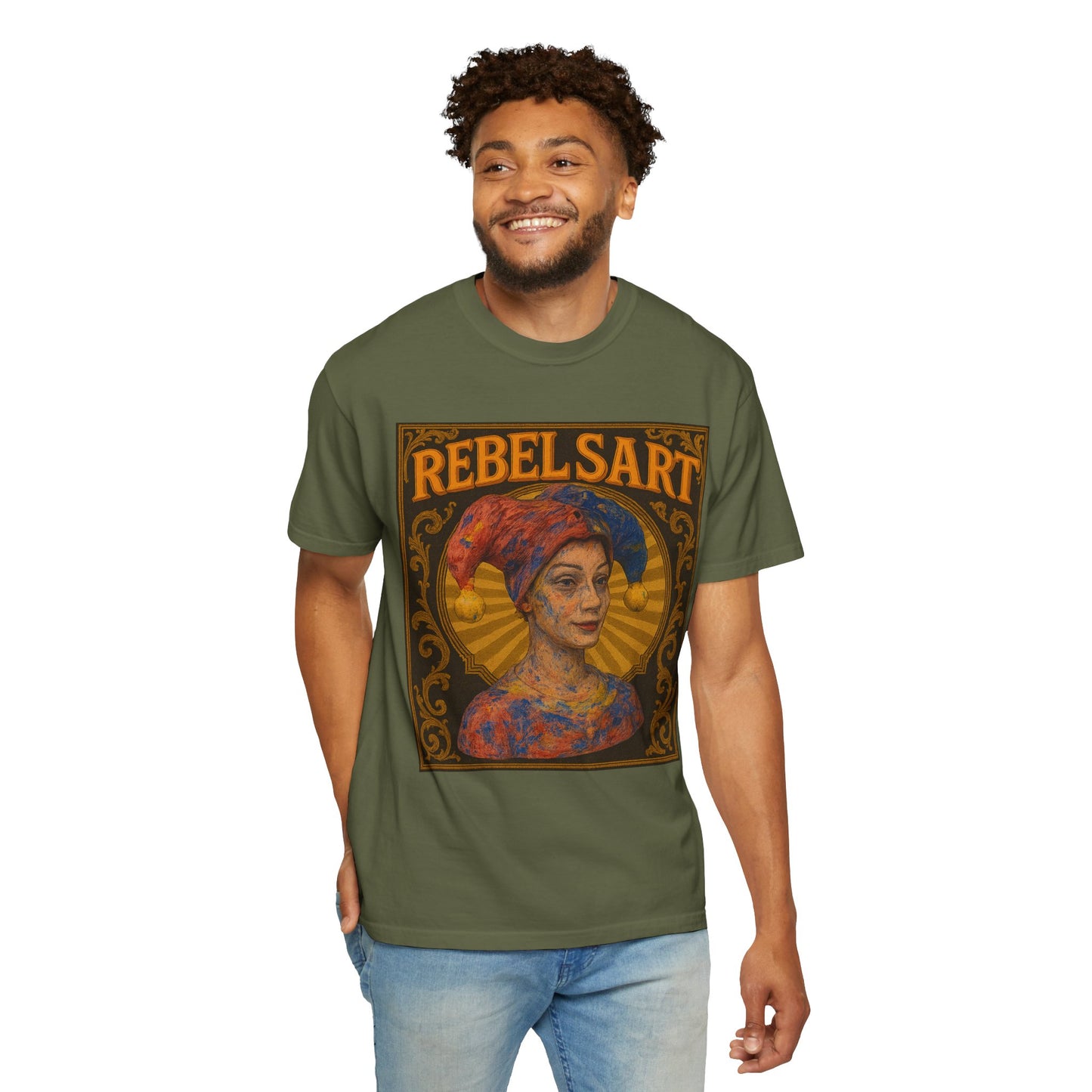 Rebel Art T-Shirt, Unisex Graphic Tee, Artistic Apparel, Gift for Creatives, Casual Wear, Unique Statement Shirt