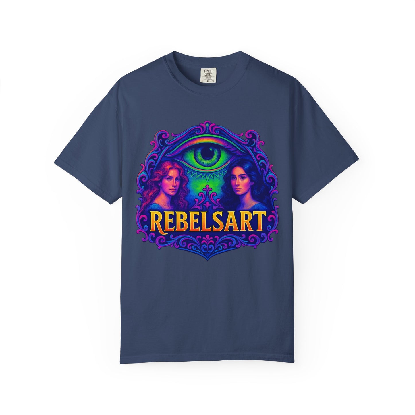 Colorful Graphic T-Shirt with Rebel Art Design, Unique Fashion Tee, Trendy Gift for Her, Casual Wear for Festivals, Online Merchandise