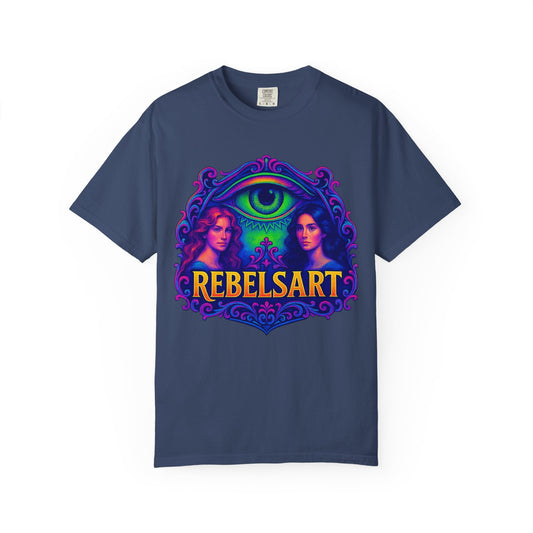 Colorful Graphic T-Shirt with Rebel Art Design, Unique Fashion Tee, Trendy Gift for Her, Casual Wear for Festivals, Online Merchandise