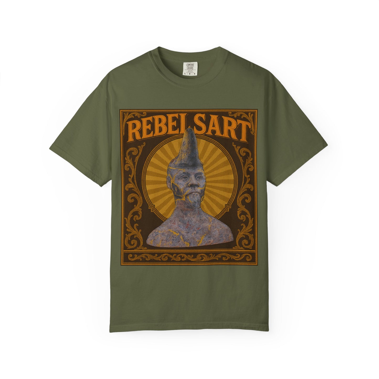 Rebel Art Unisex Garment-Dyed T-shirt, Vintage Graphic Tee, Bohemian Style Top, Unique Gift, Art Lover Apparel, Casual Everyday Wear